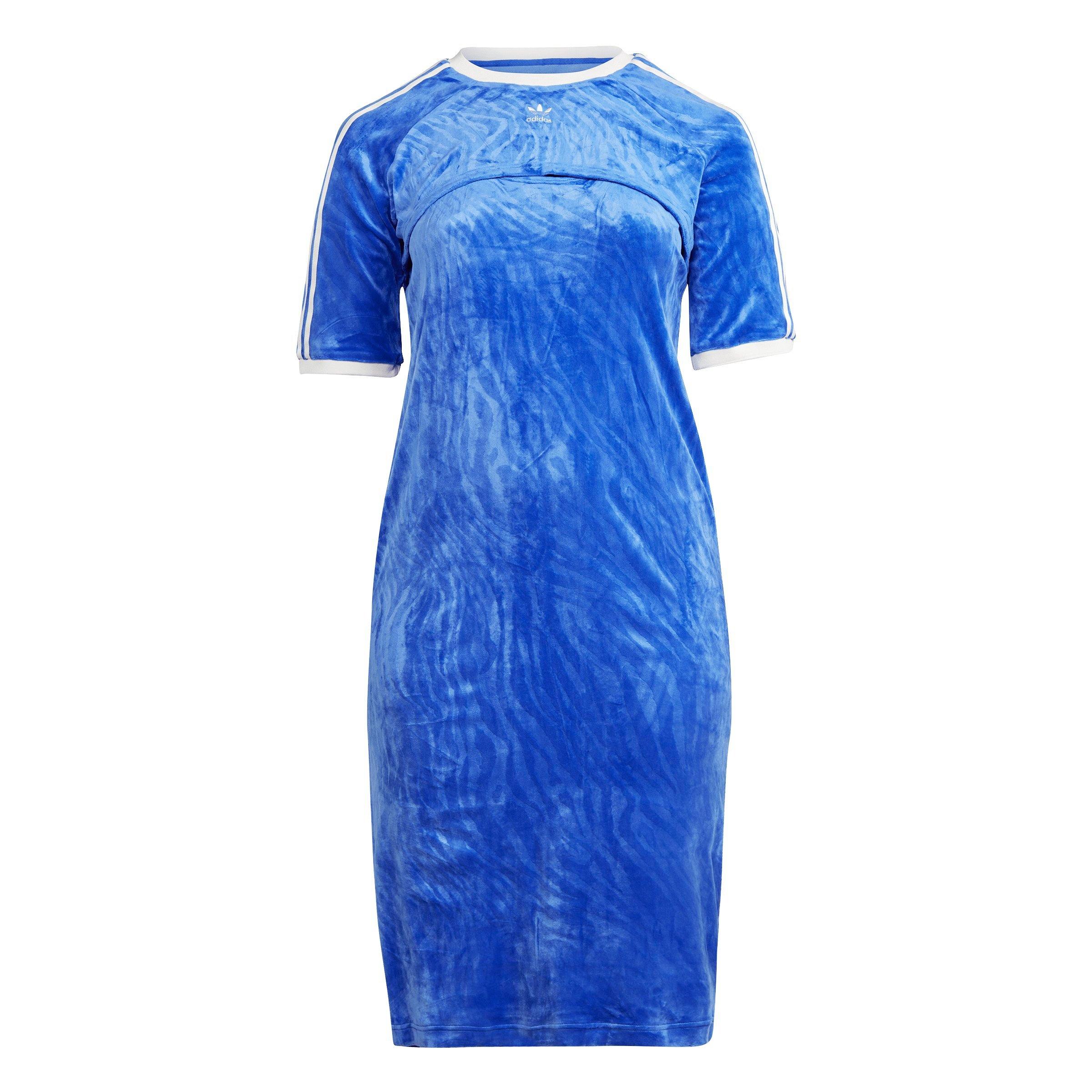 adidas Women s Originals Versatile Velour Dress Blue