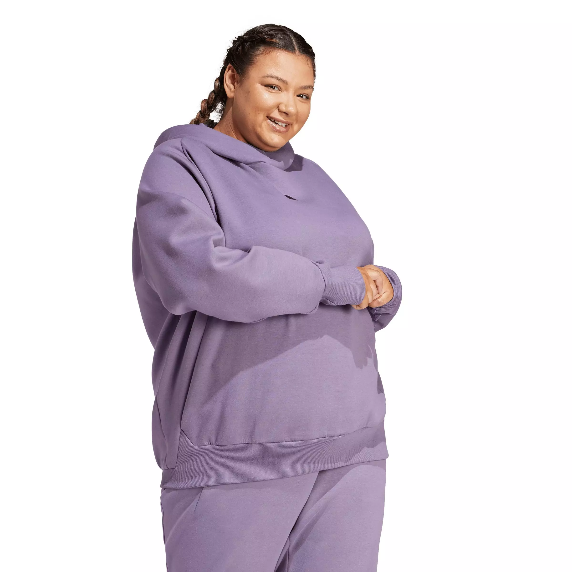 adidas Women's Z.N.E. Overhead Hoodie - Violet - VIOLET