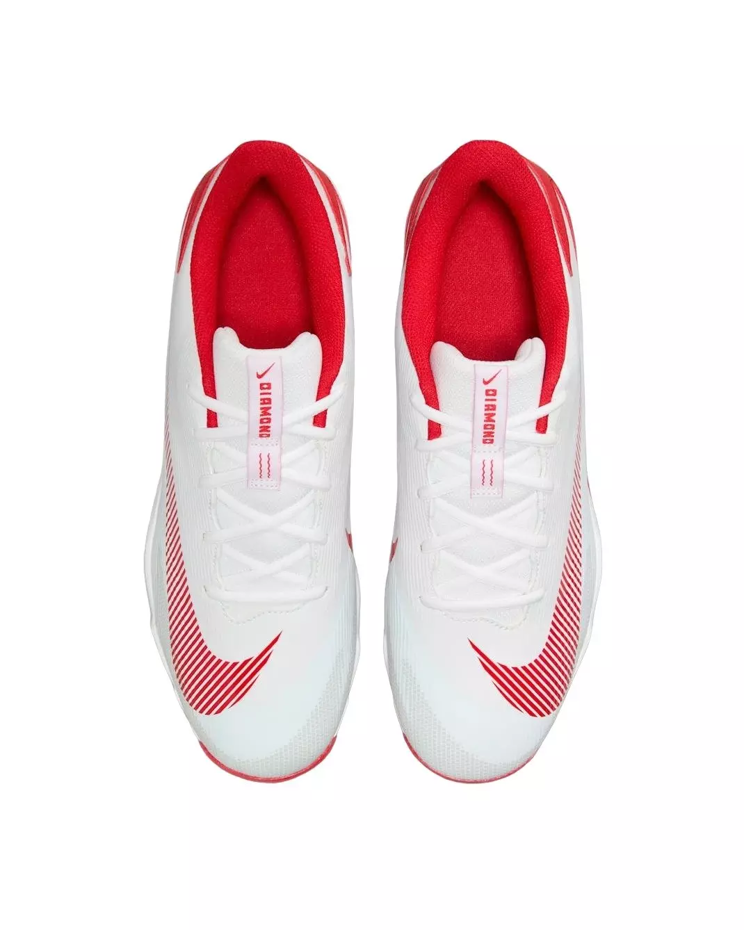 Nike Diamond Clutch "White/Gym Red/Phantom/University Red" Men's Baseball Cleat - WHITE/RED