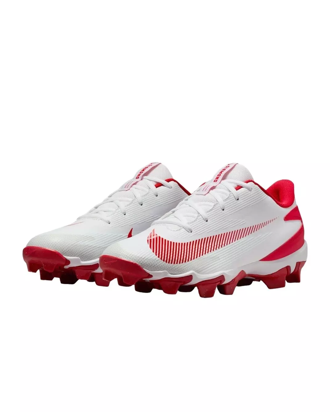 Nike Diamond Clutch "White/Gym Red/Phantom/University Red" Men's Baseball Cleat - WHITE/RED