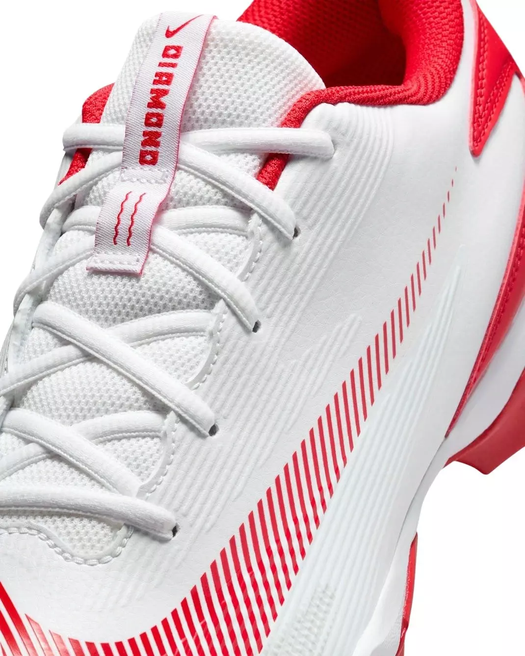 Nike Diamond Clutch "White/Gym Red/Phantom/University Red" Men's Baseball Cleat - WHITE/RED