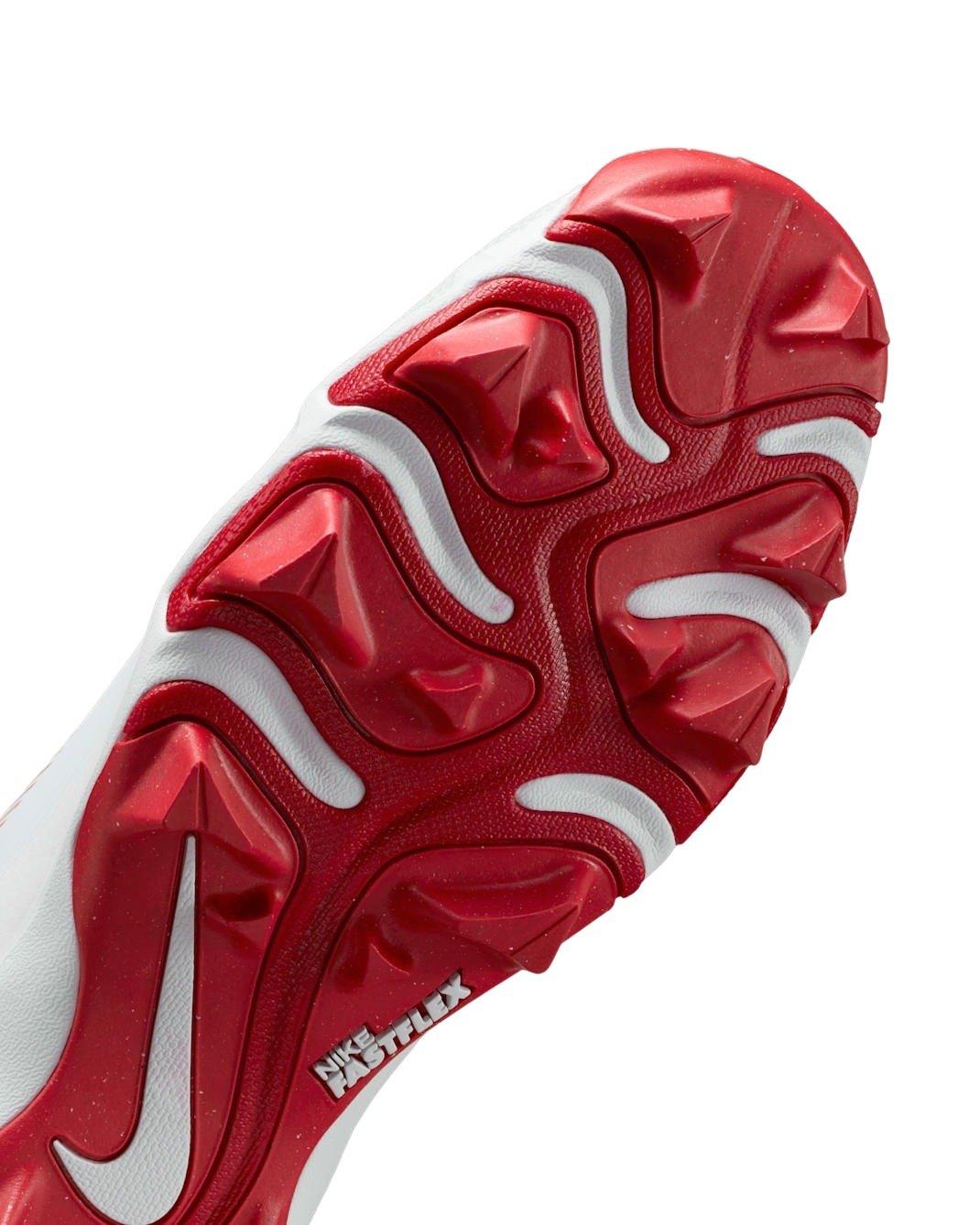 Nike Diamond Clutch "White/Gym Red/Phantom/University Red" Men's Baseball Cleat - WHITE/RED Thumbnail View 8