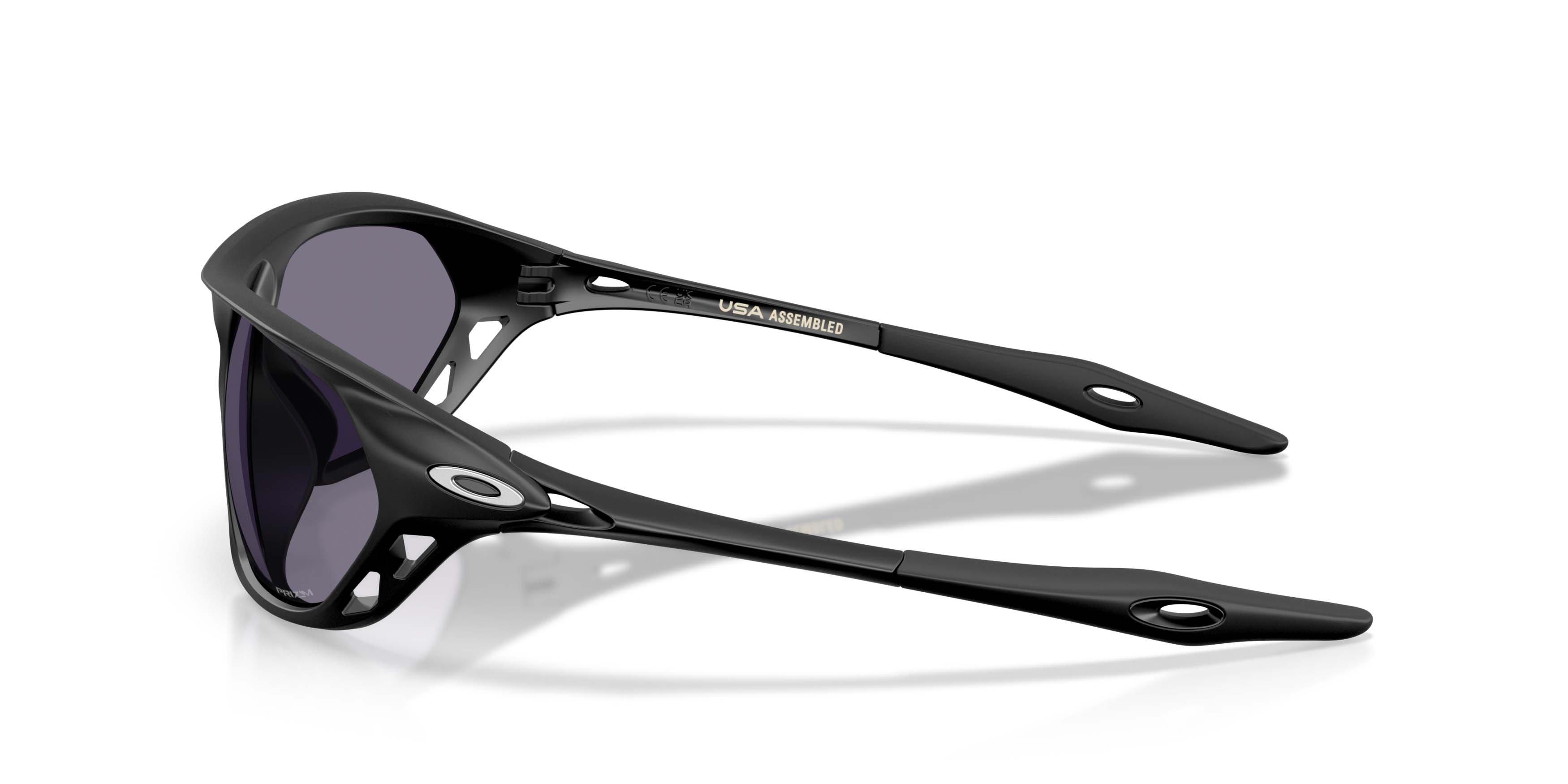 Oakley Cage Jacket Prizm Grey Sunglasses - Matte Black - BLACK/GREY