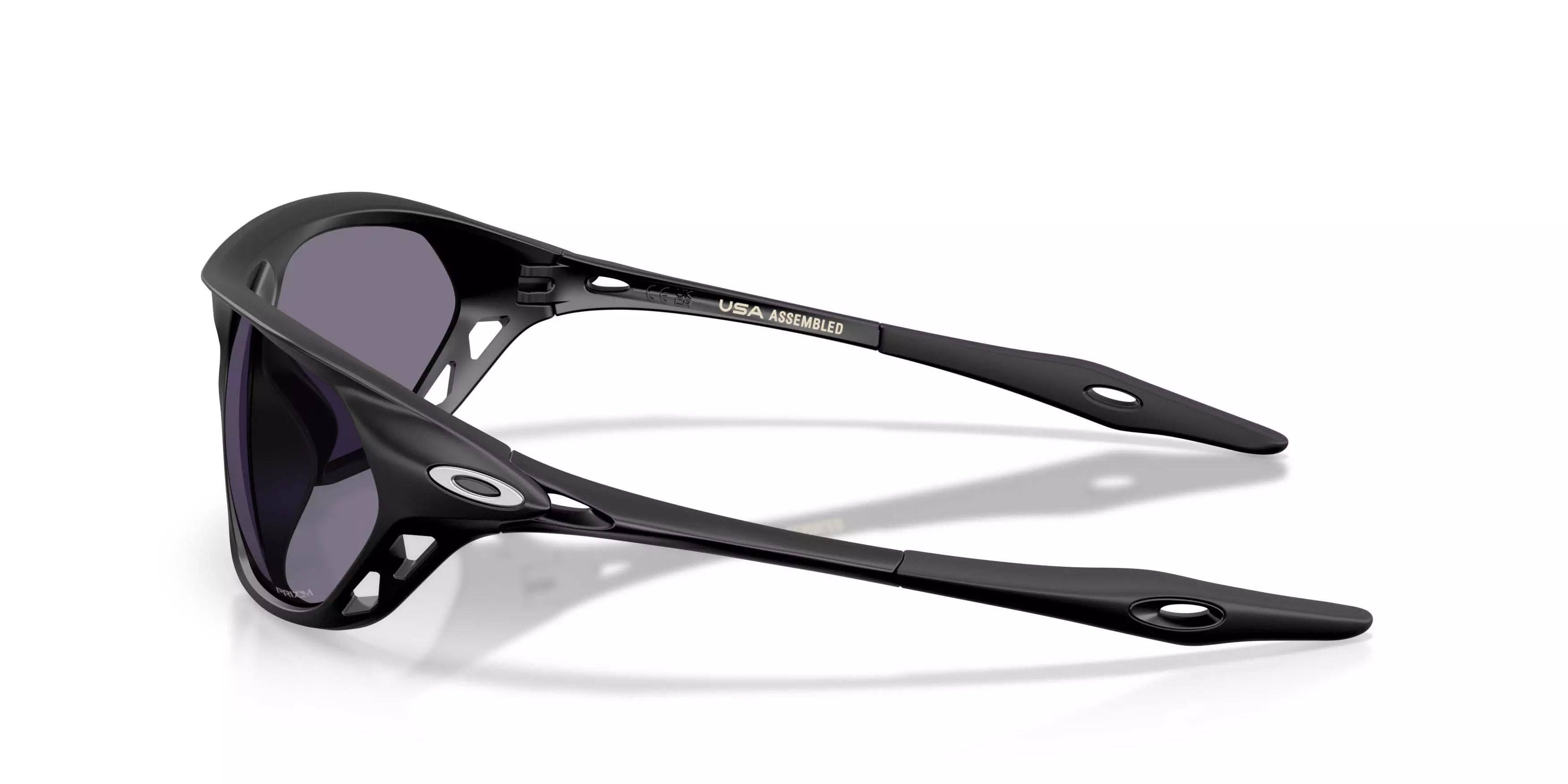 Oakley Cage Jacket Prizm Grey Sunglasses - Matte Black - BLACK/GREY