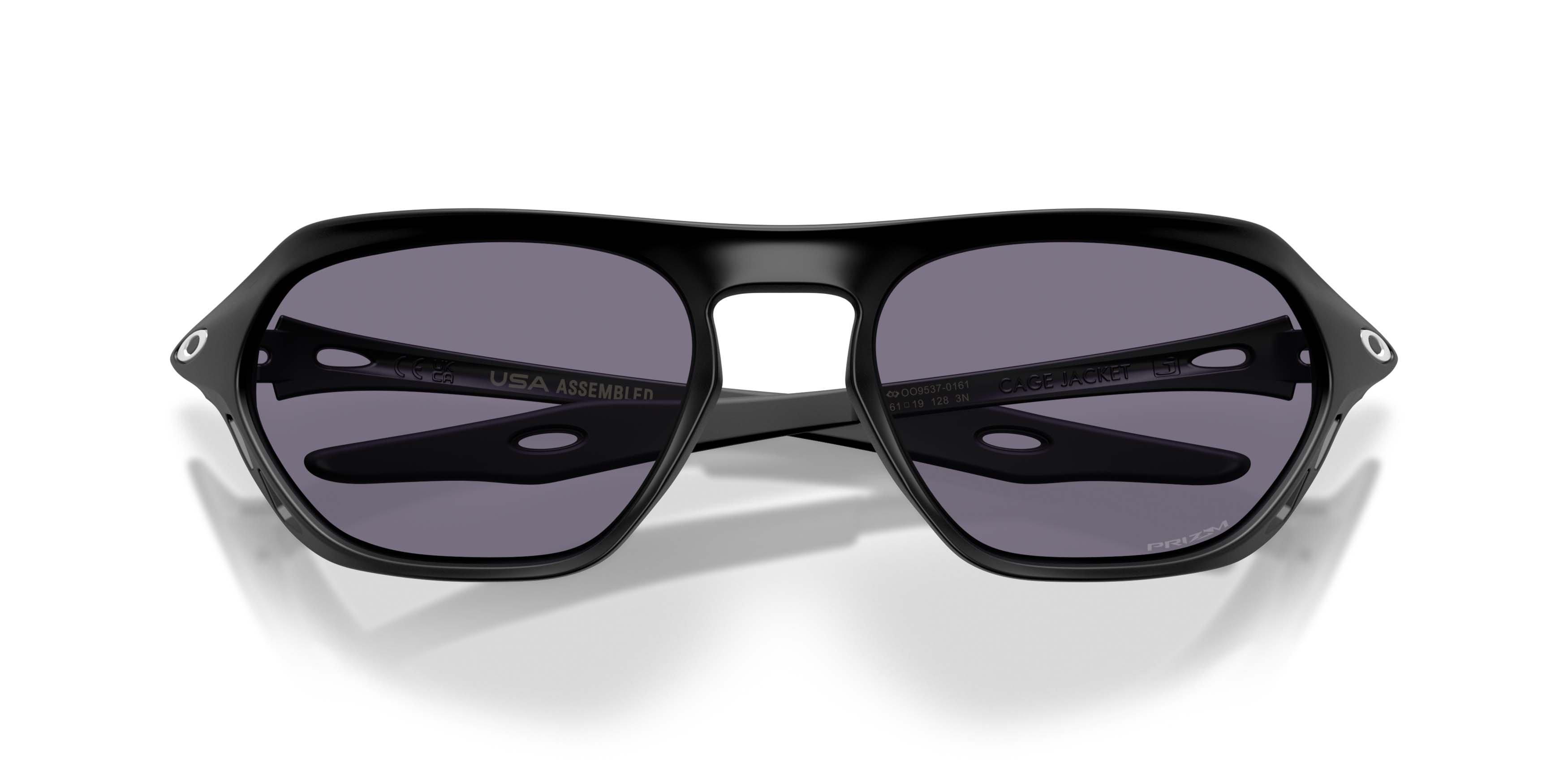 Oakley Cage Jacket Prizm Grey Sunglasses - Matte Black - BLACK/GREY