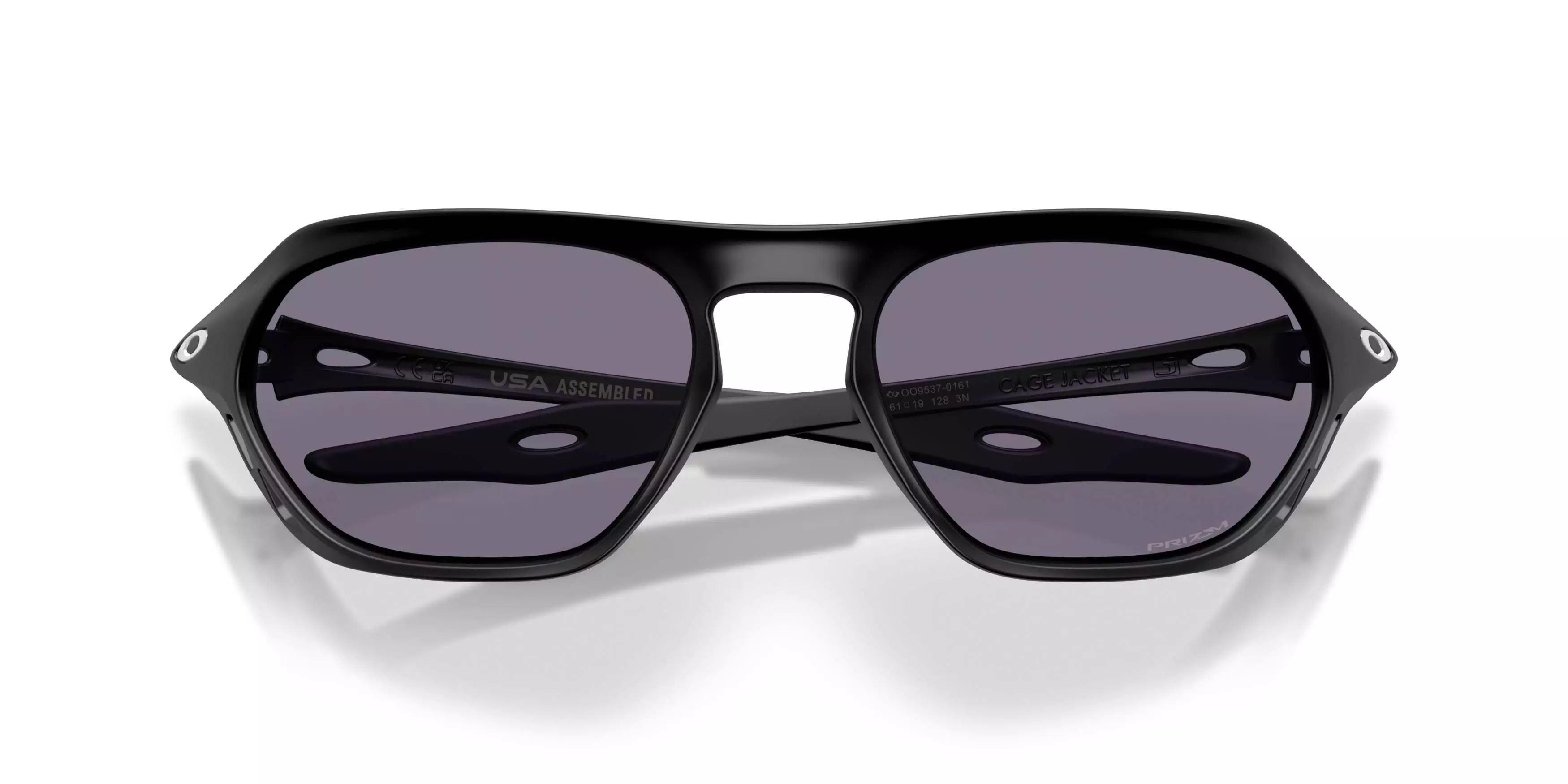 Oakley Cage Jacket Prizm Grey Sunglasses - Matte Black - BLACK/GREY