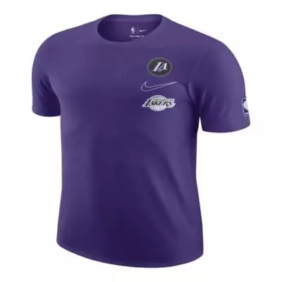 Nike Men's Courtside Los Angeles Lakers CE Max90 1 Tee-Purple - PURPLE