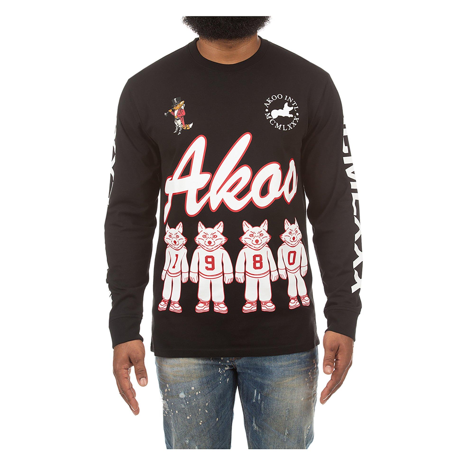AKOO Men's Flex Crewneck - BLACK Thumbnail View 1