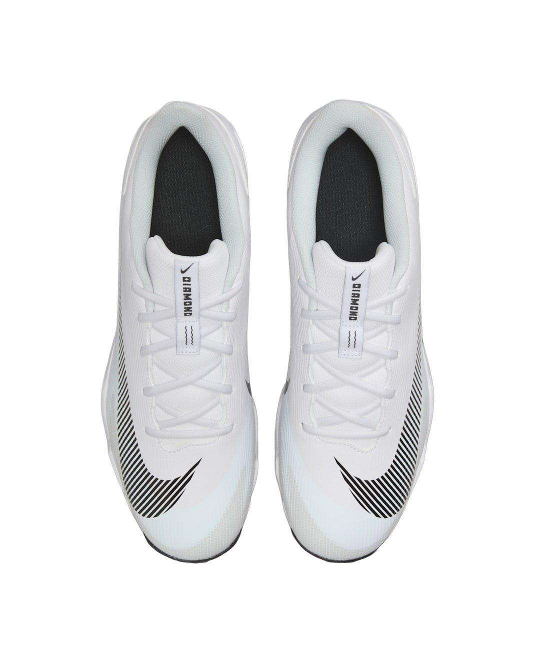 Nike Diamond Clutch "White/Photon Dust/Black" Men's Baseball Cleat - WHITE/GREY/BLACK Thumbnail View 3