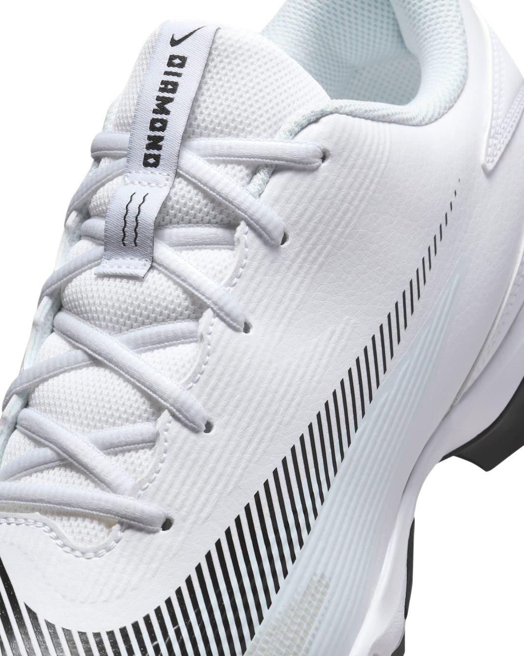 Nike Diamond Clutch "White/Photon Dust/Black" Men's Baseball Cleat - WHITE/GREY/BLACK Thumbnail View 6