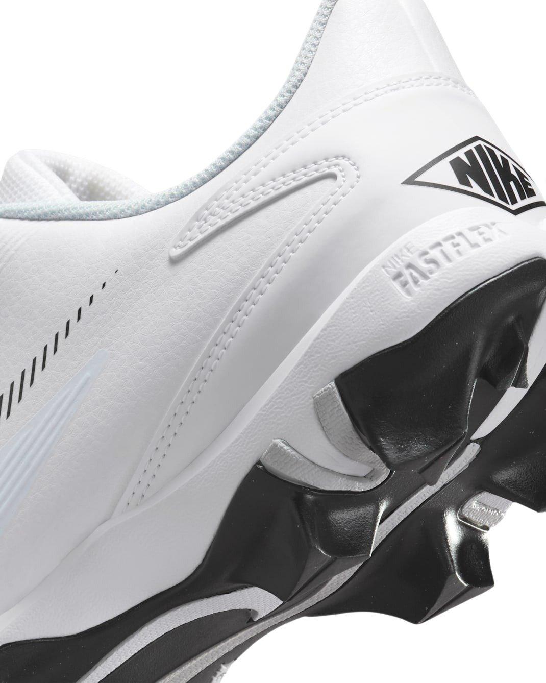 Nike Diamond Clutch "White/Photon Dust/Black" Men's Baseball Cleat - WHITE/GREY/BLACK Thumbnail View 7