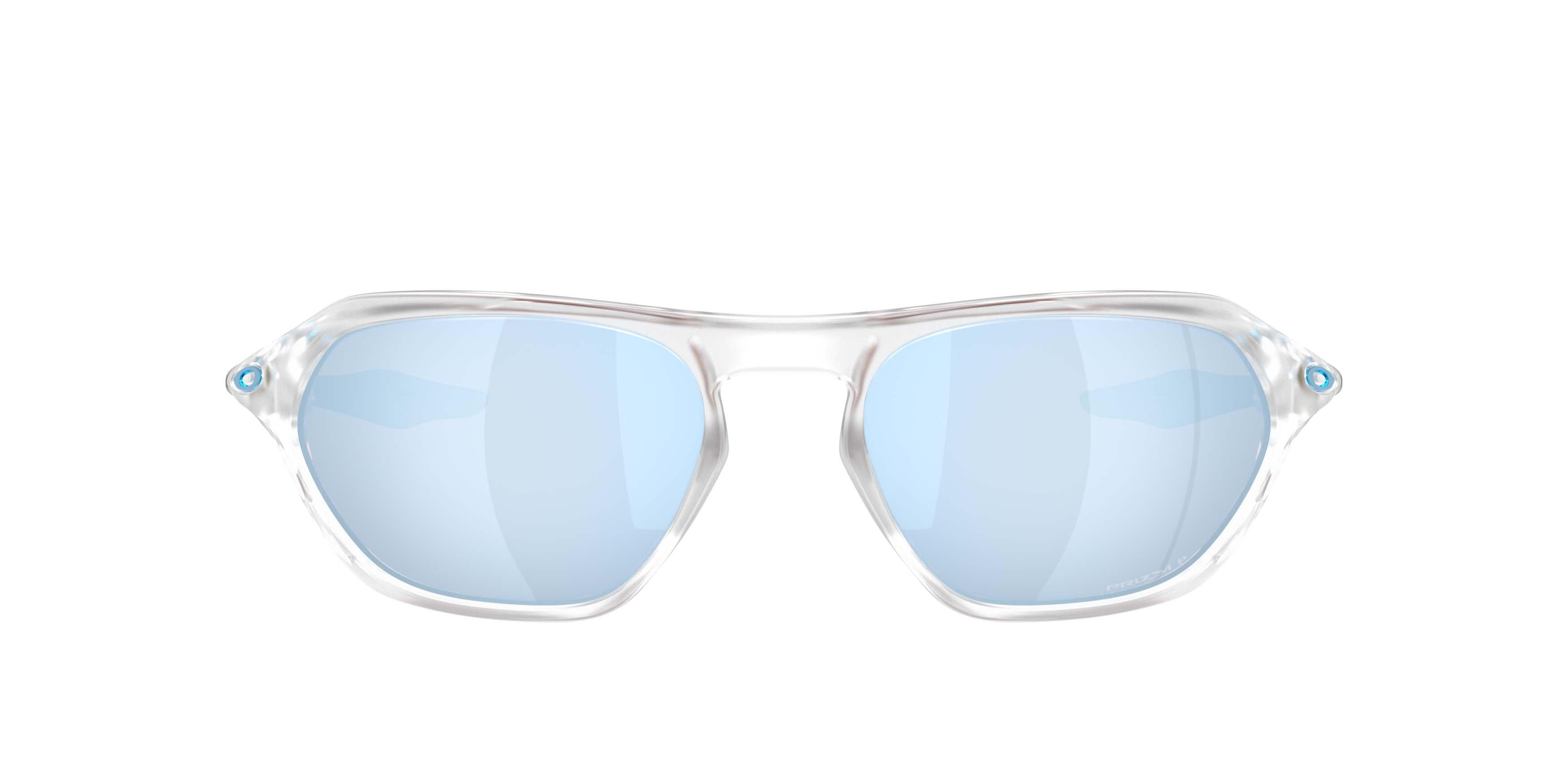 Oakley Cage Jacket Prizm Deep Water Polarized Sunglasses - Matte Clear - CLEAR/BLUE