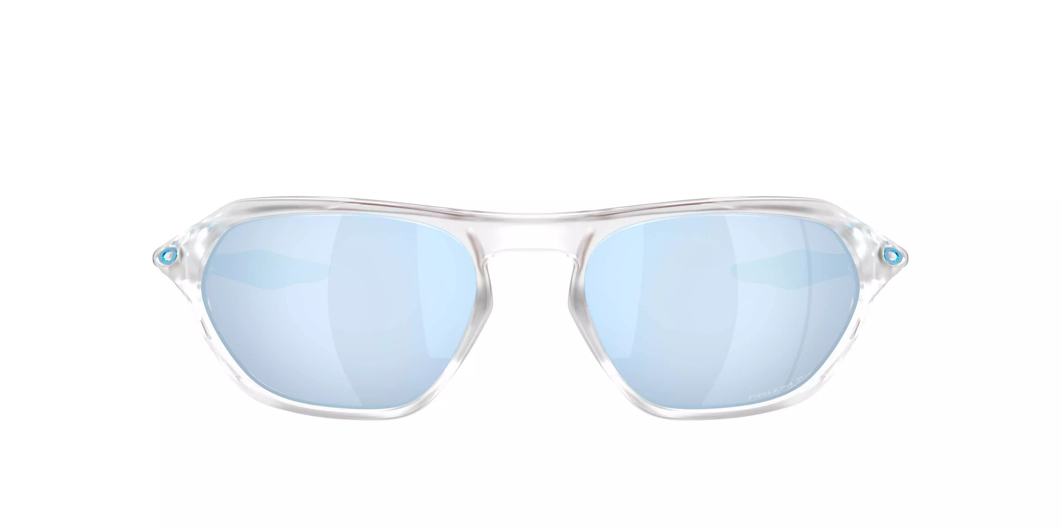 Oakley Cage Jacket Prizm Deep Water Polarized Sunglasses - Matte Clear - CLEAR/BLUE