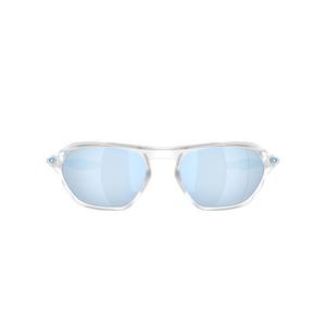 Oakley Cage Jacket Prizm Deep Water Polarized Sunglasses - Matte Clear - CLEAR/BLUE