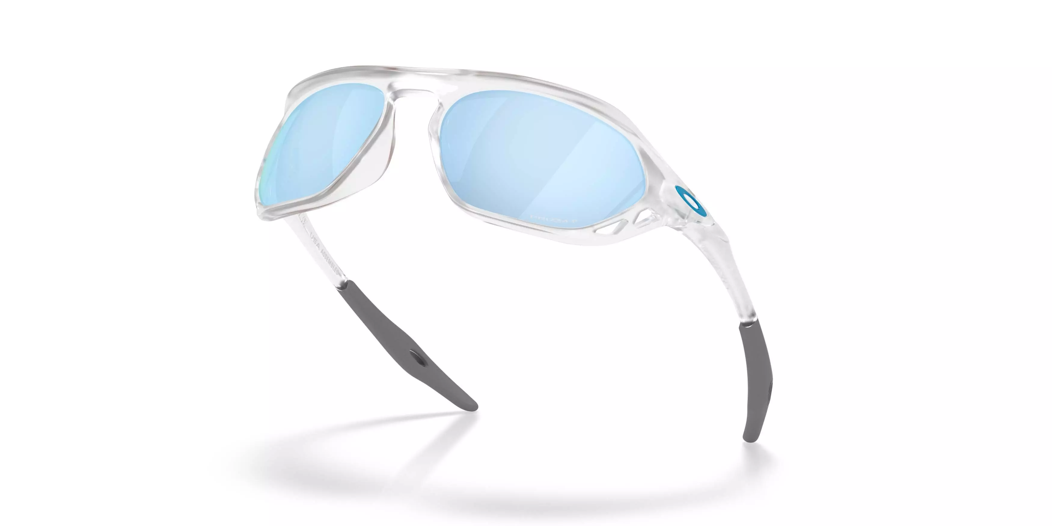 Oakley Cage Jacket Prizm Deep Water Polarized Sunglasses - Matte Clear - CLEAR/BLUE