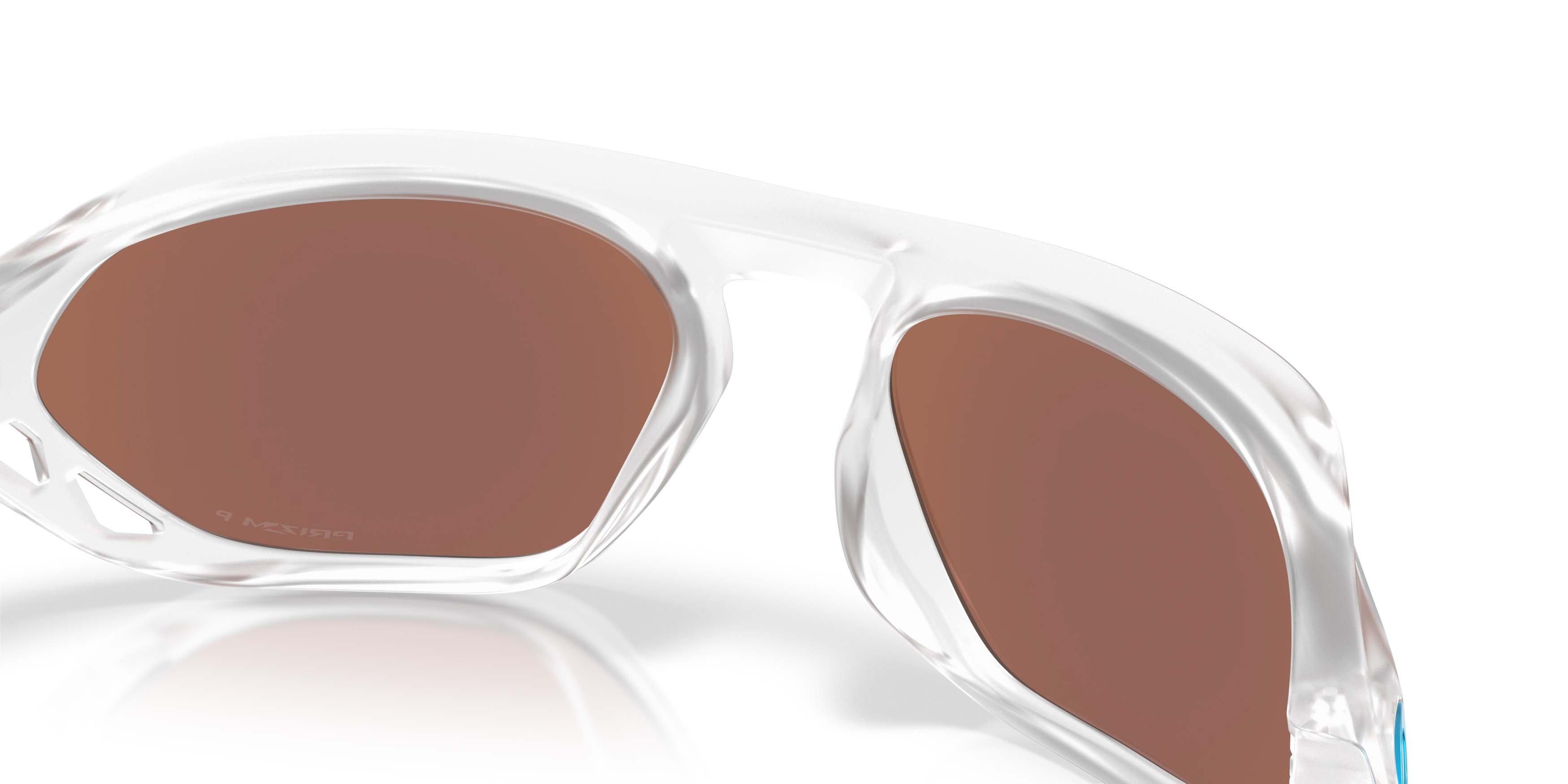 Oakley Cage Jacket Prizm Deep Water Polarized Sunglasses - Matte Clear - CLEAR/BLUE