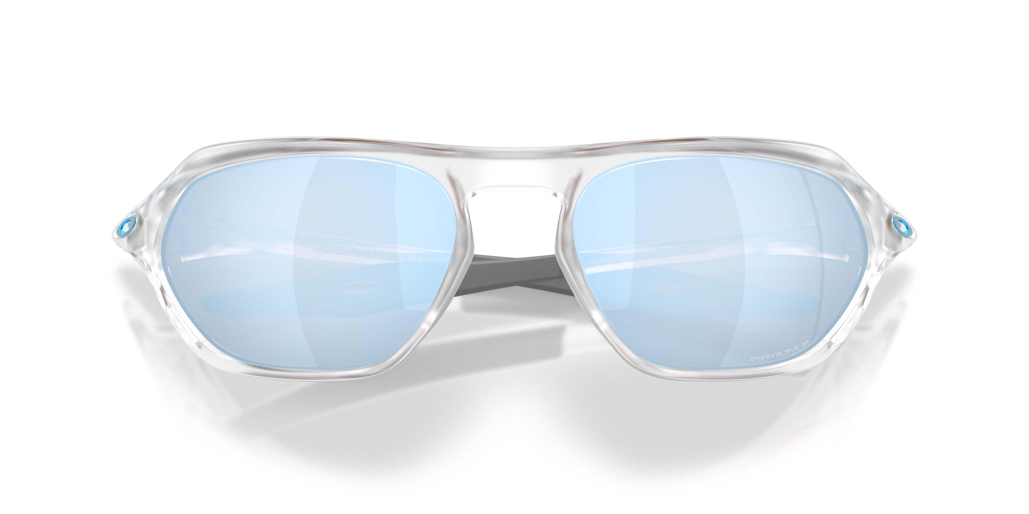 Oakley Cage Jacket Prizm Deep Water Polarized Sunglasses - Matte Clear - CLEAR/BLUE