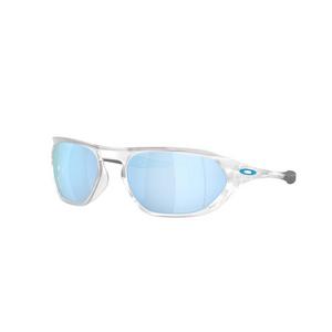 Oakley Cage Jacket Prizm Deep Water Polarized Sunglasses - Matte Clear - CLEAR/BLUE