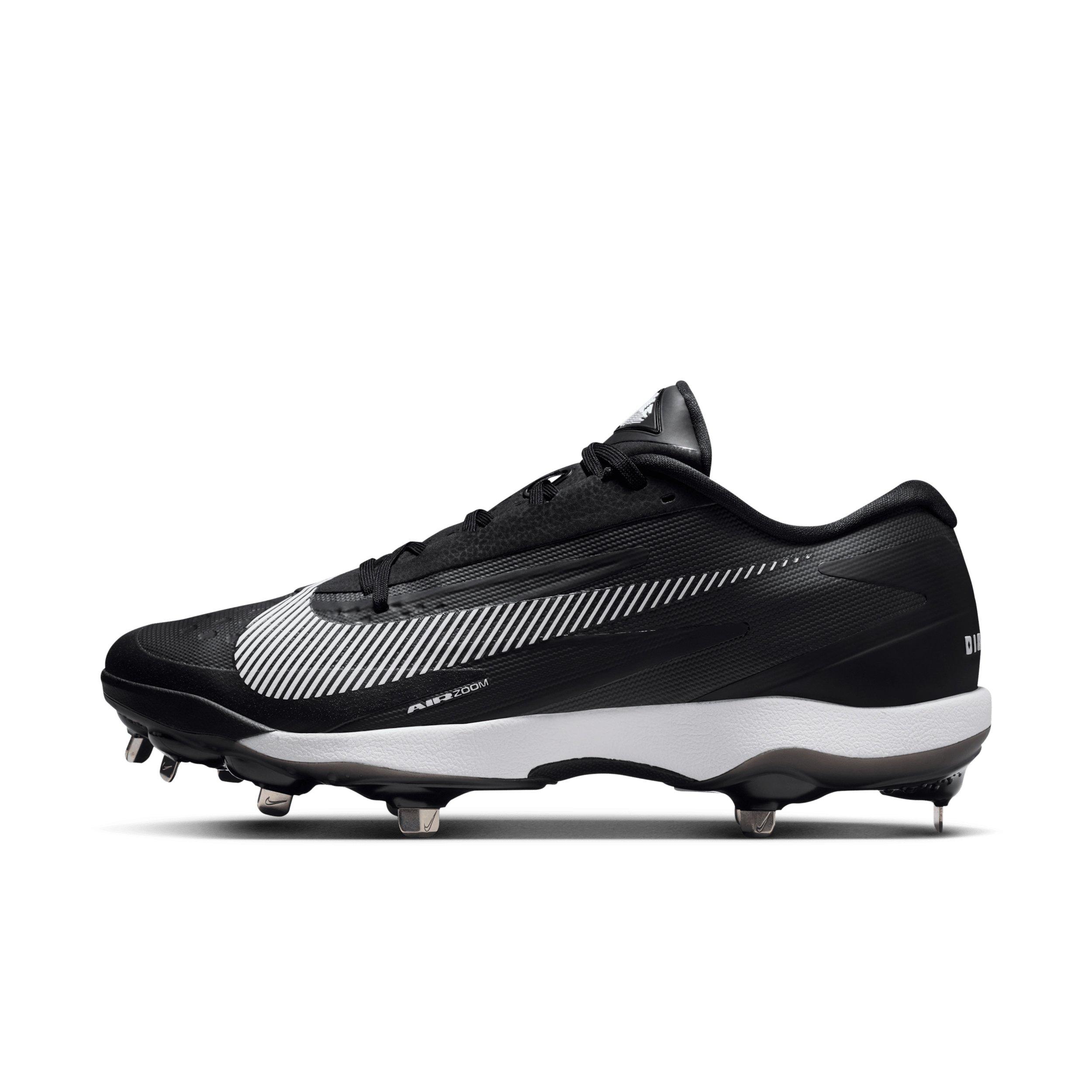 Nike Diamond Standout MTL "Black/White" Men's Baseball Cleat - BLACK/WHITE Thumbnail View 2