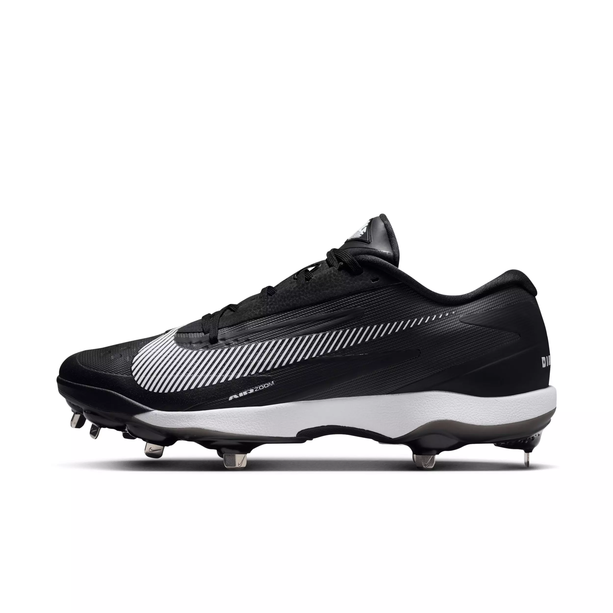 Nike Diamond Standout MTL "Black/White" Men's Baseball Cleat - BLACK/WHITE