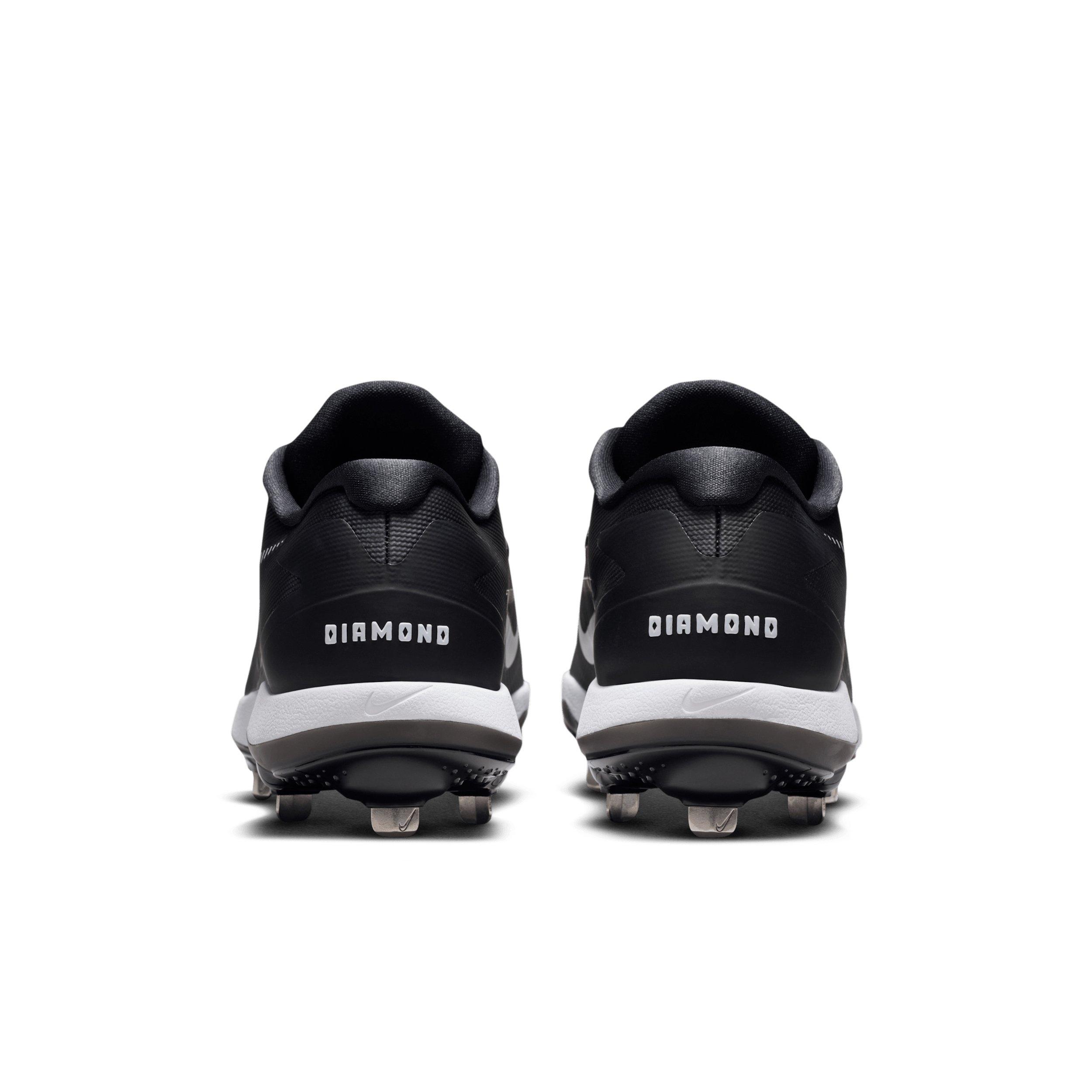 Nike Diamond Standout MTL "Black/White" Men's Baseball Cleat - BLACK/WHITE Thumbnail View 5