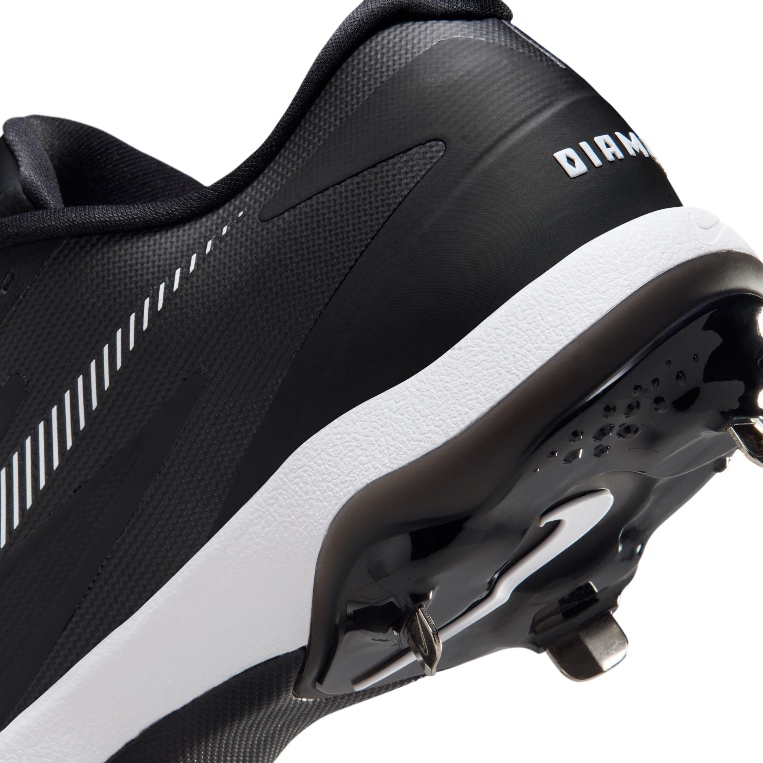 Nike Diamond Standout MTL "Black/White" Men's Baseball Cleat - BLACK/WHITE Thumbnail View 9