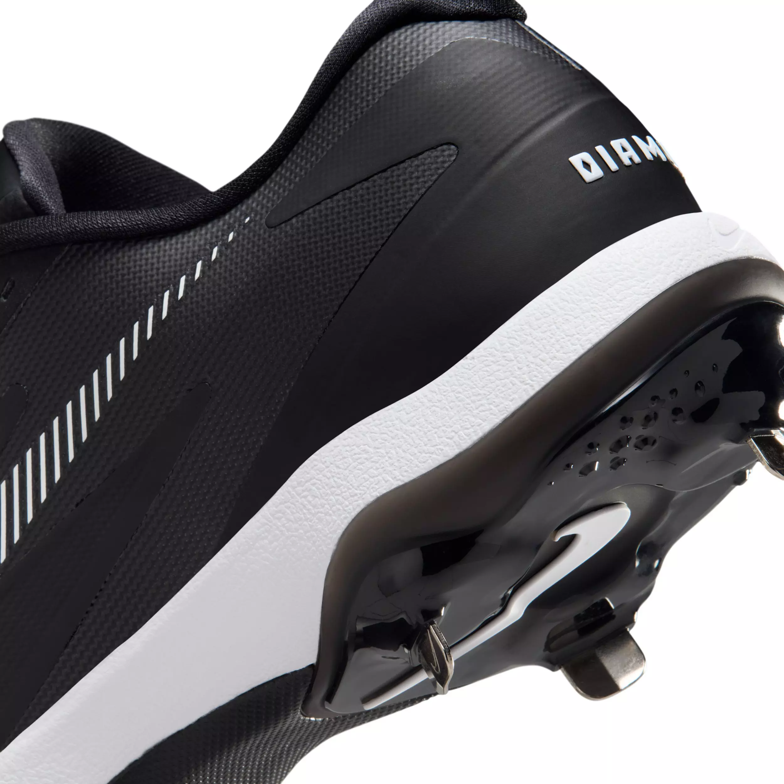 Nike Diamond Standout MTL "Black/White" Men's Baseball Cleat - BLACK/WHITE