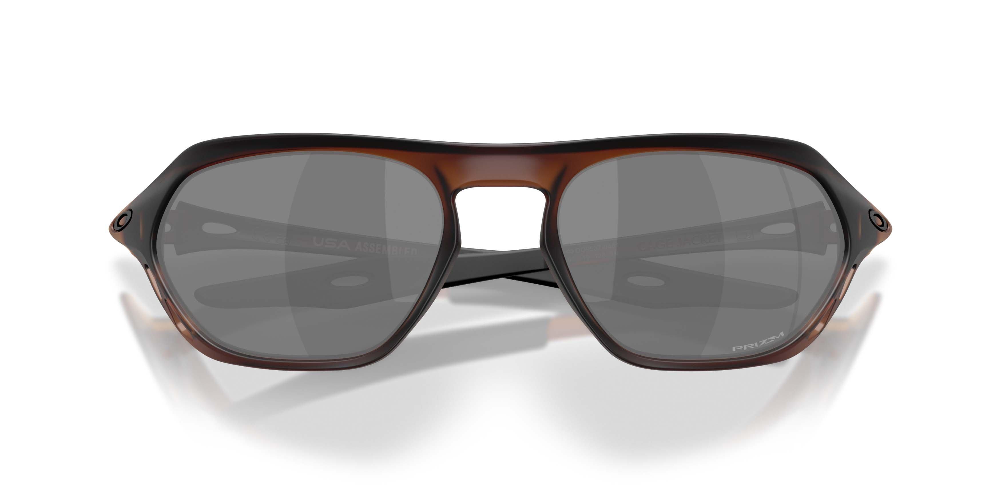 Oakley Cage Jacket Prizm Black Sunglasses - Matte Rootbeer - BROWN/BLACK