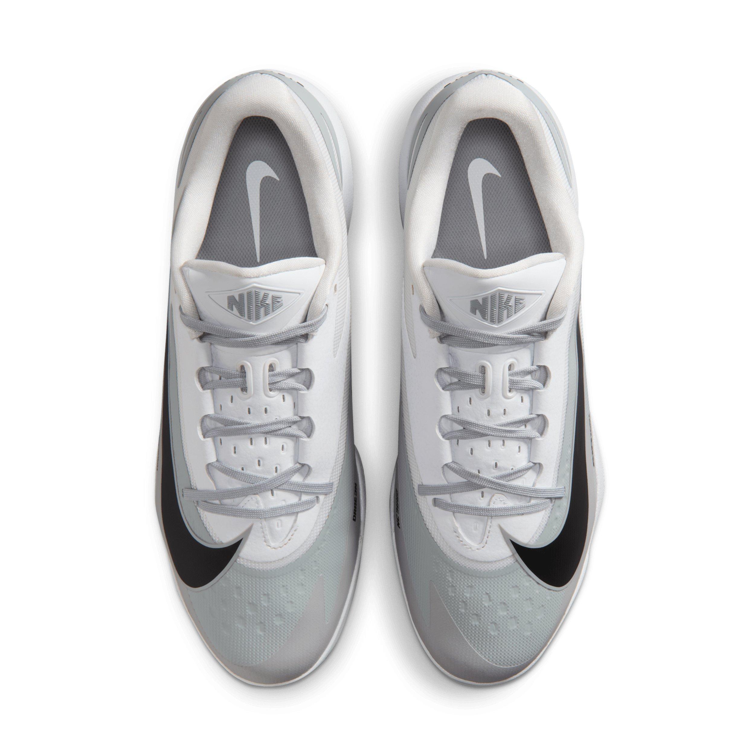 Nike Diamond Standout MTL "Wolf Grey/White/Black" Men's Baseball Cleat - GREY/WHITE/BLACK Thumbnail View 4