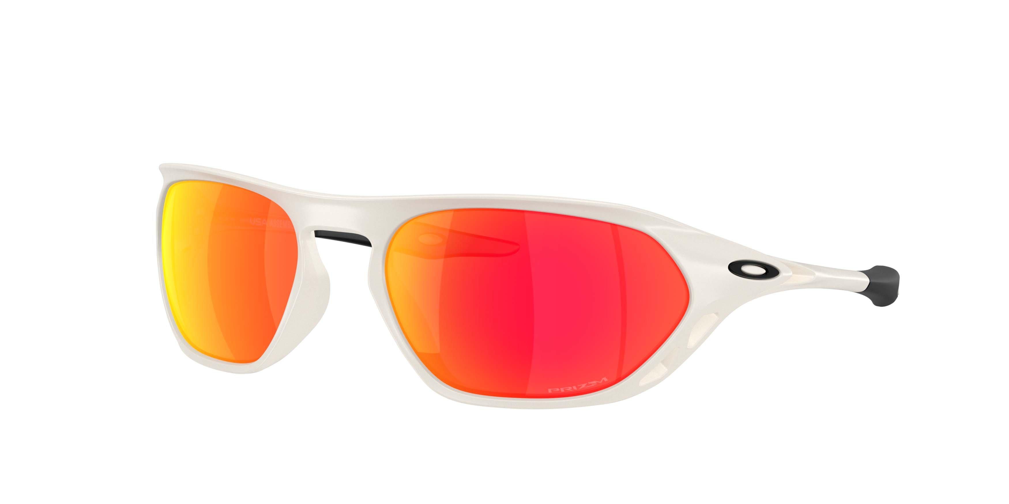 Oakley Cage Jacket Prizm Ruby Sunglasses - Matte Mist - WHITE/RED