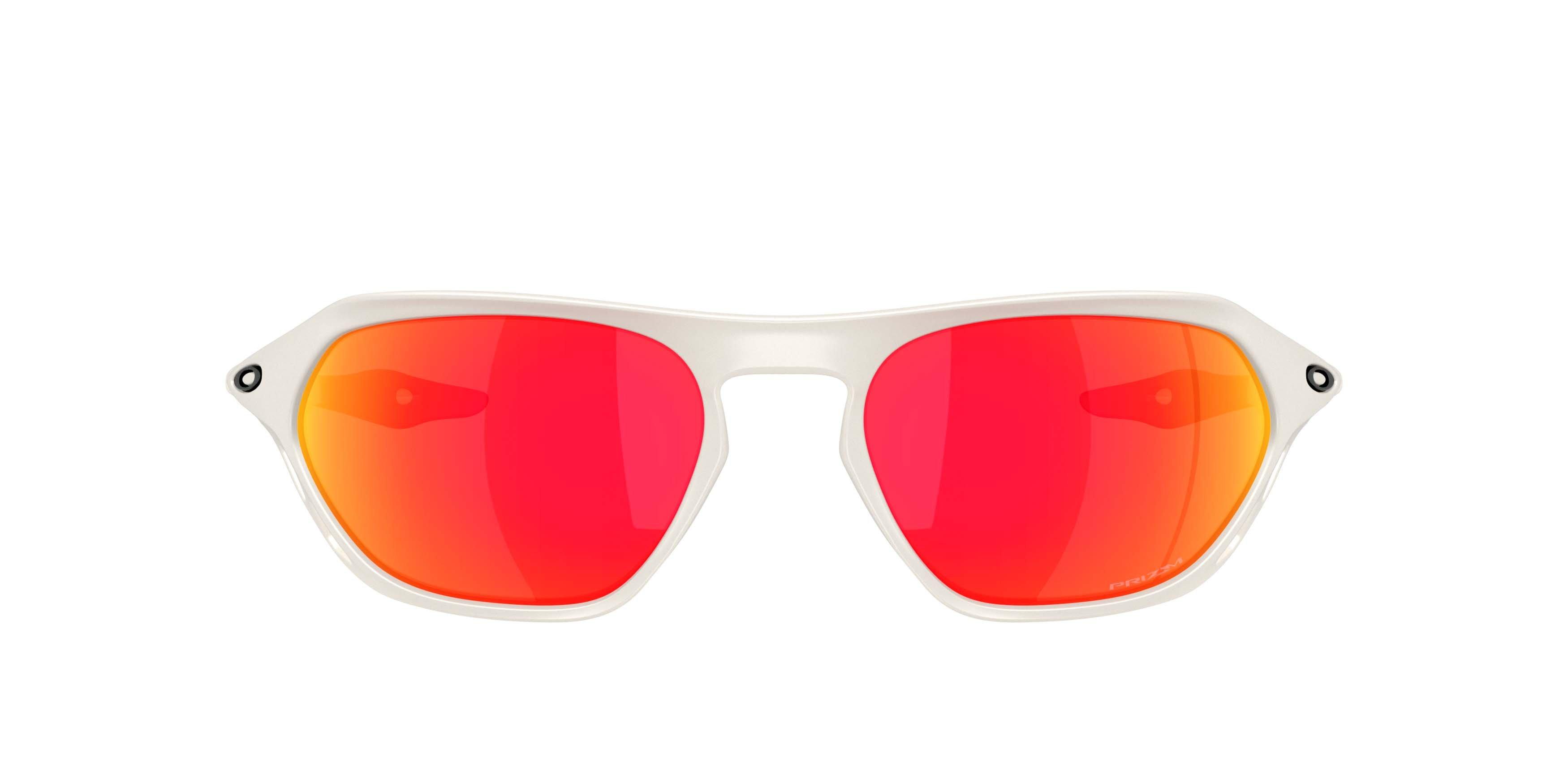 Oakley Cage Jacket Prizm Ruby Sunglasses - Matte Mist - WHITE/RED