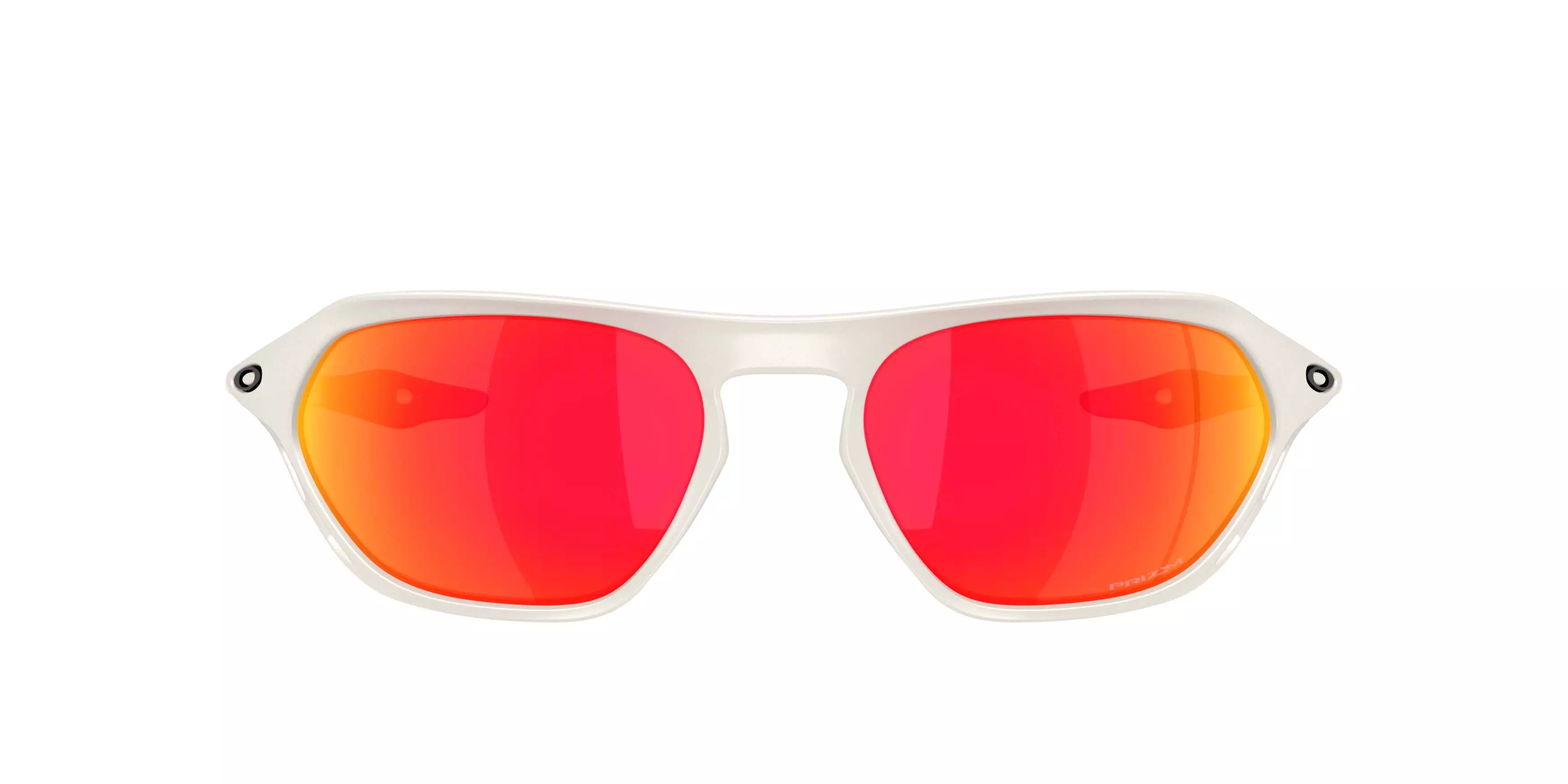 Oakley Cage Jacket Prizm Ruby Sunglasses - Matte Mist - WHITE/RED