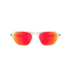 Oakley Cage Jacket Prizm Ruby Sunglasses - Matte Mist - WHITE/RED