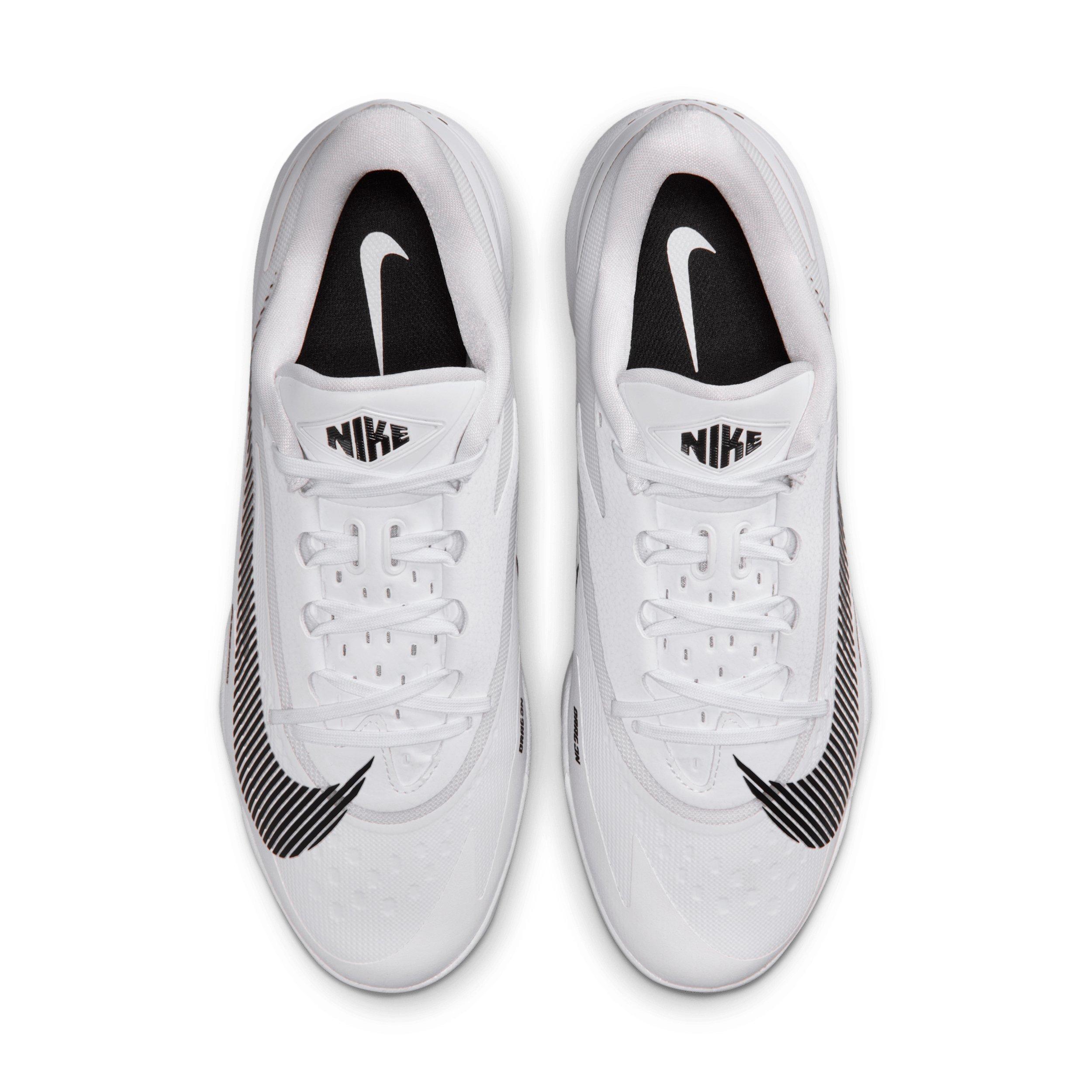 Nike Diamond Standout MTL "White/Black" Men's Baseball Cleat - WHITE/BLACK Thumbnail View 4