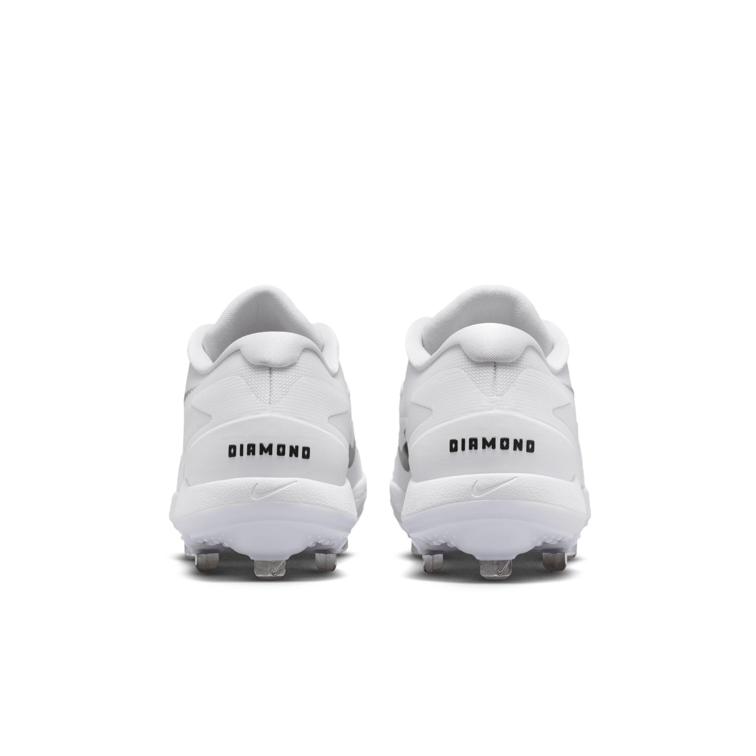Nike Diamond Standout MTL "White/Black" Men's Baseball Cleat - WHITE/BLACK Thumbnail View 5