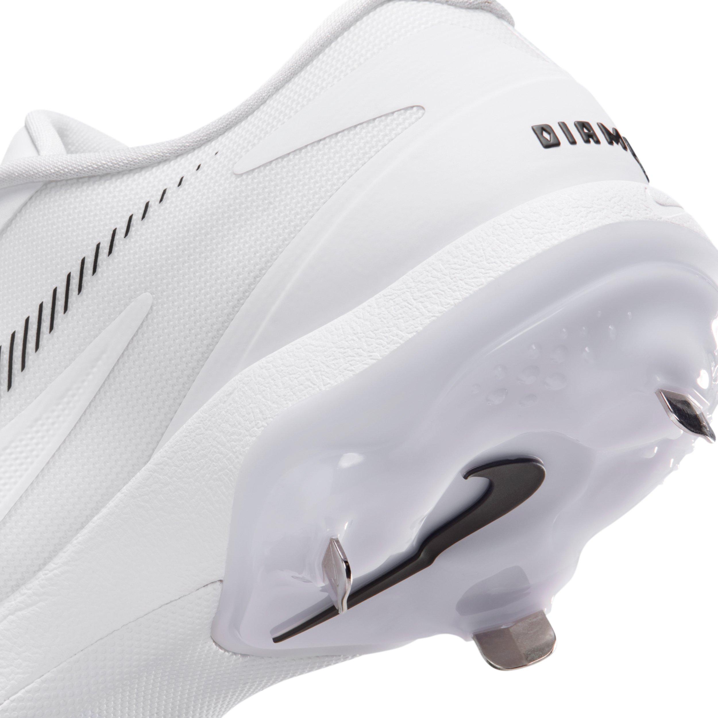 Nike Diamond Standout MTL "White/Black" Men's Baseball Cleat - WHITE/BLACK Thumbnail View 9