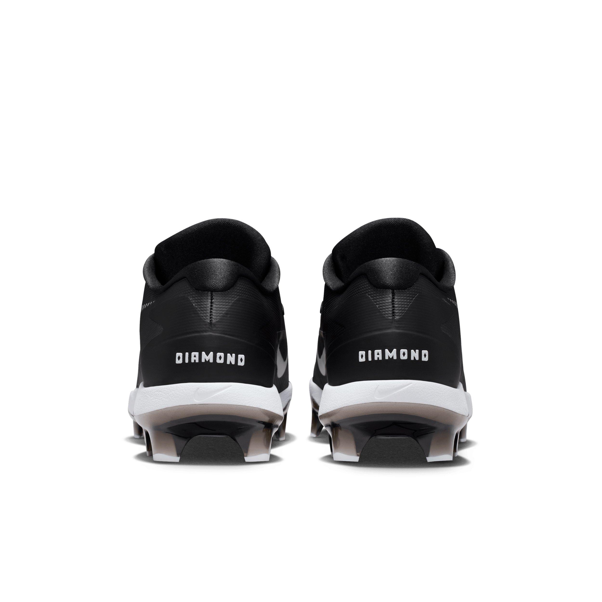 Nike Diamond Standout MCS "Black/White" Men's Baseball Cleat - BLACK/WHITE Thumbnail View 5