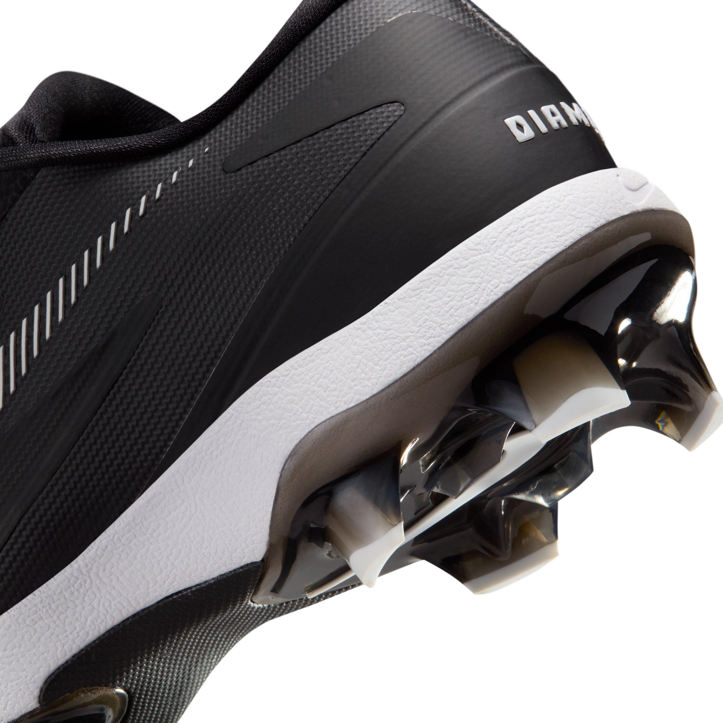 Nike Diamond Standout MCS "Black/White" Men's Baseball Cleat - BLACK/WHITE Thumbnail View 9