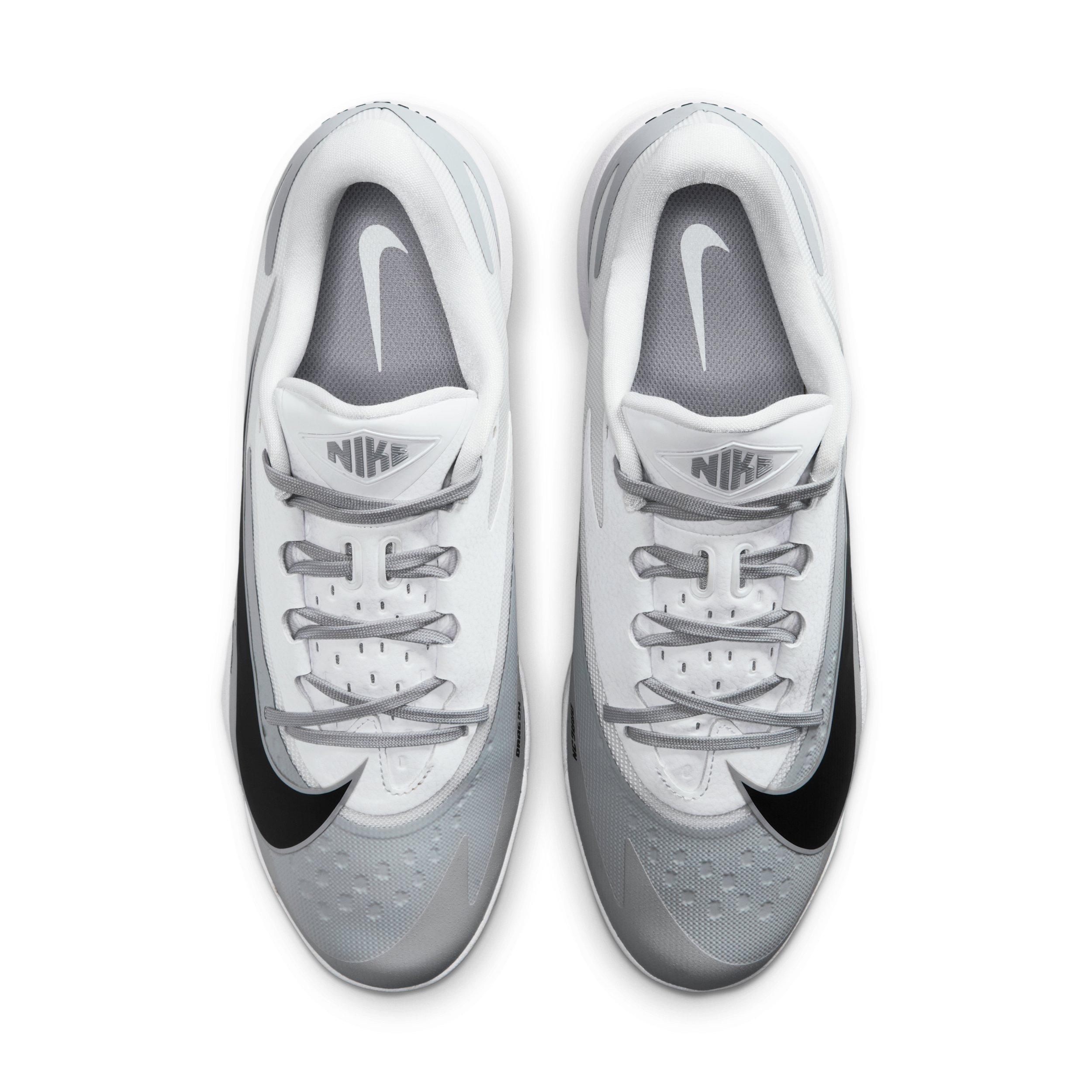 Nike Diamond Standout MCS "Wolf Grey/White/Black" Men's Baseball Cleat - GREY/WHITE/BLACK Thumbnail View 4