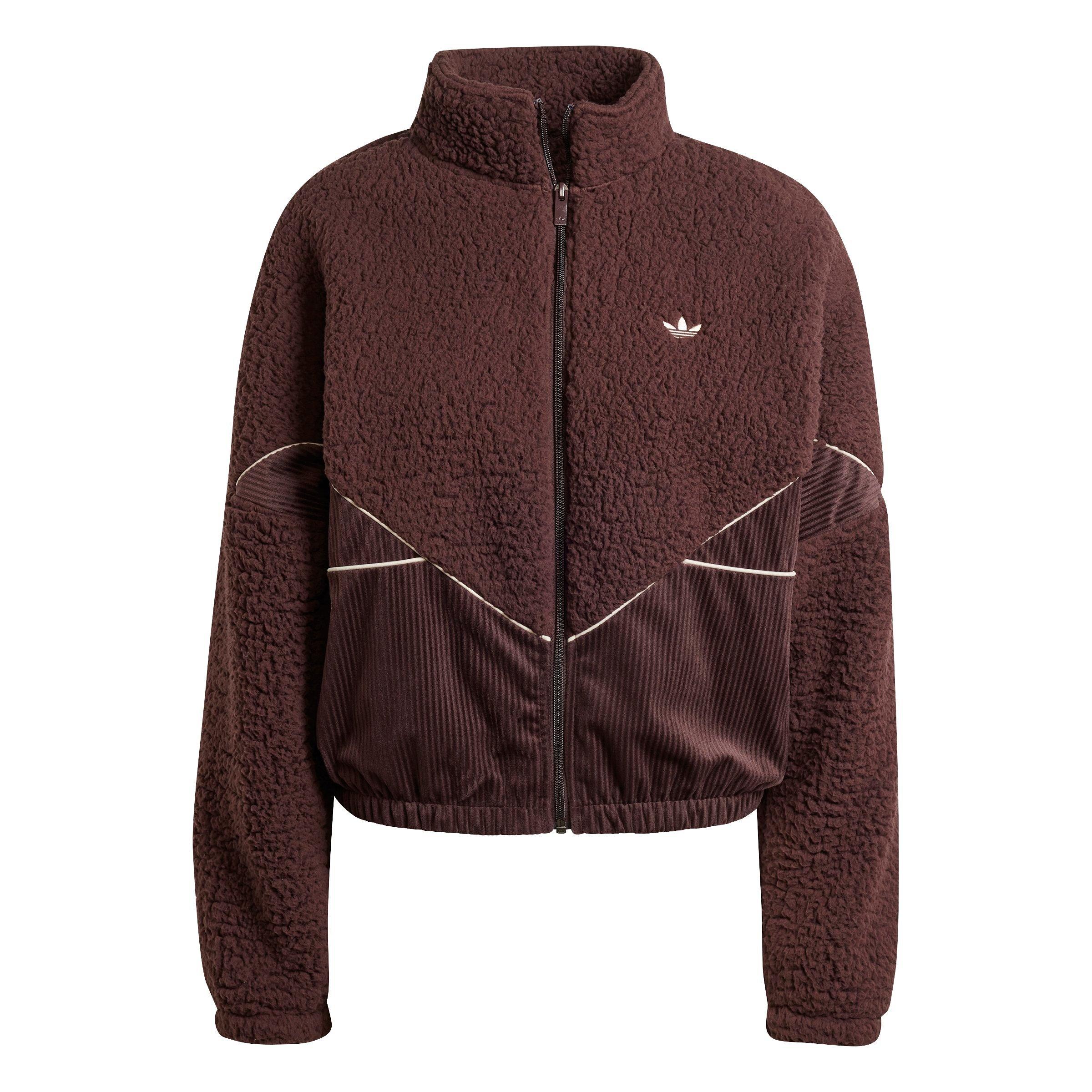 【ADIDAS】アディダス Adicolor Corduroy Fleece Mix Jacket adidas Women's Originals Corduroy Fleece Mix Jacket - Beige