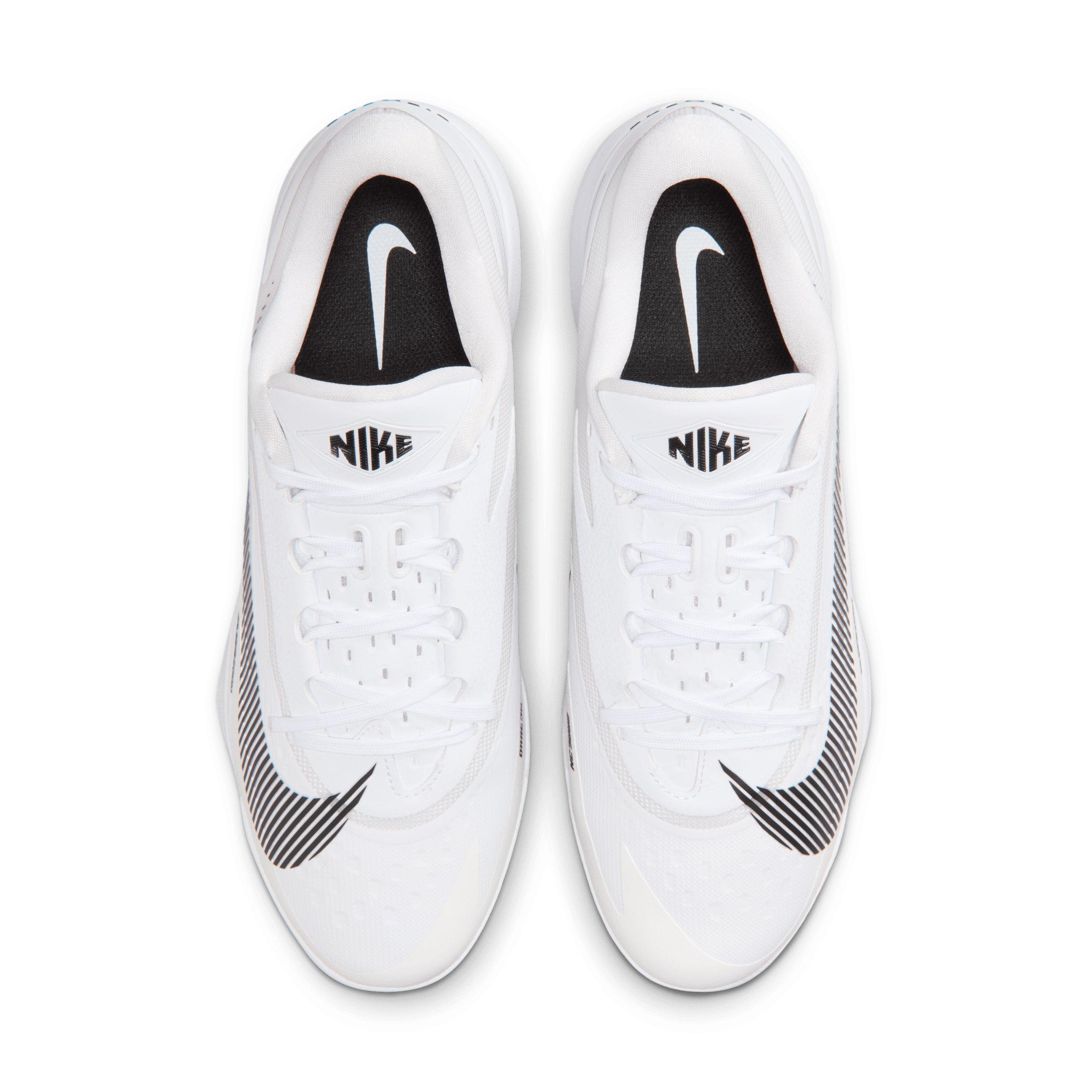 Nike Diamond Standout MCS "White/Black" Men's Baseball Cleat - WHITE/BLACK Thumbnail View 4