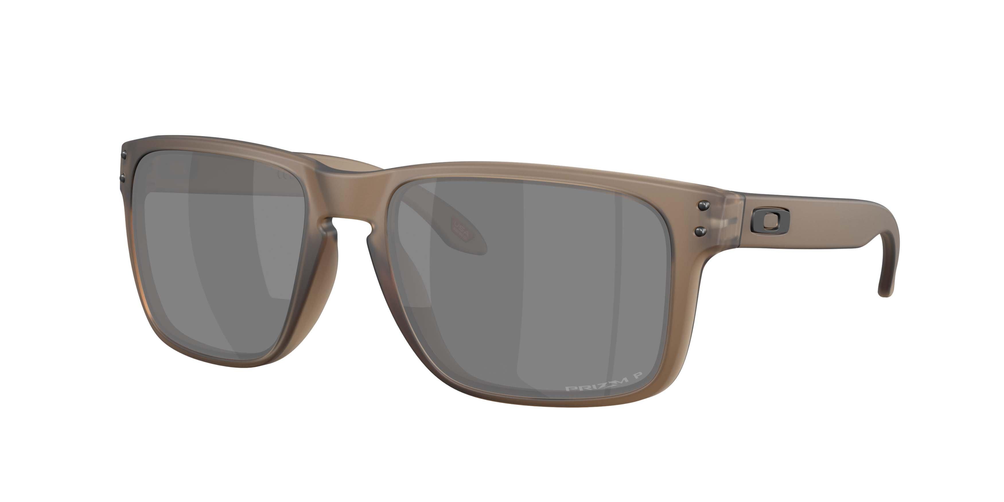 Oakley Holbrook XL Prizm Black Polarized Sunglasses - Transparent Mahogany - BROWN/BLACK
