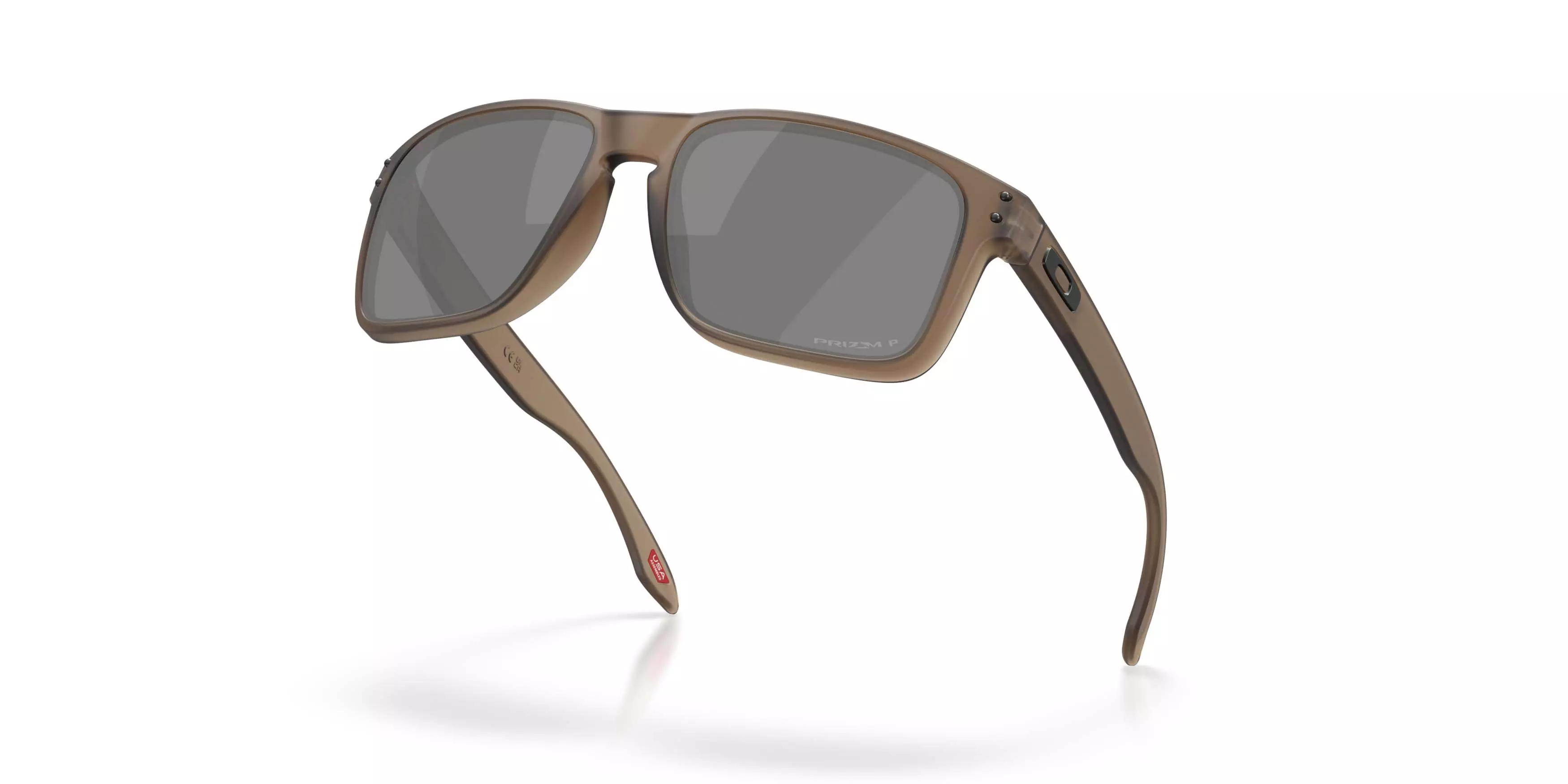 Oakley Holbrook XL Prizm Black Polarized Sunglasses - Transparent Mahogany - BROWN/BLACK
