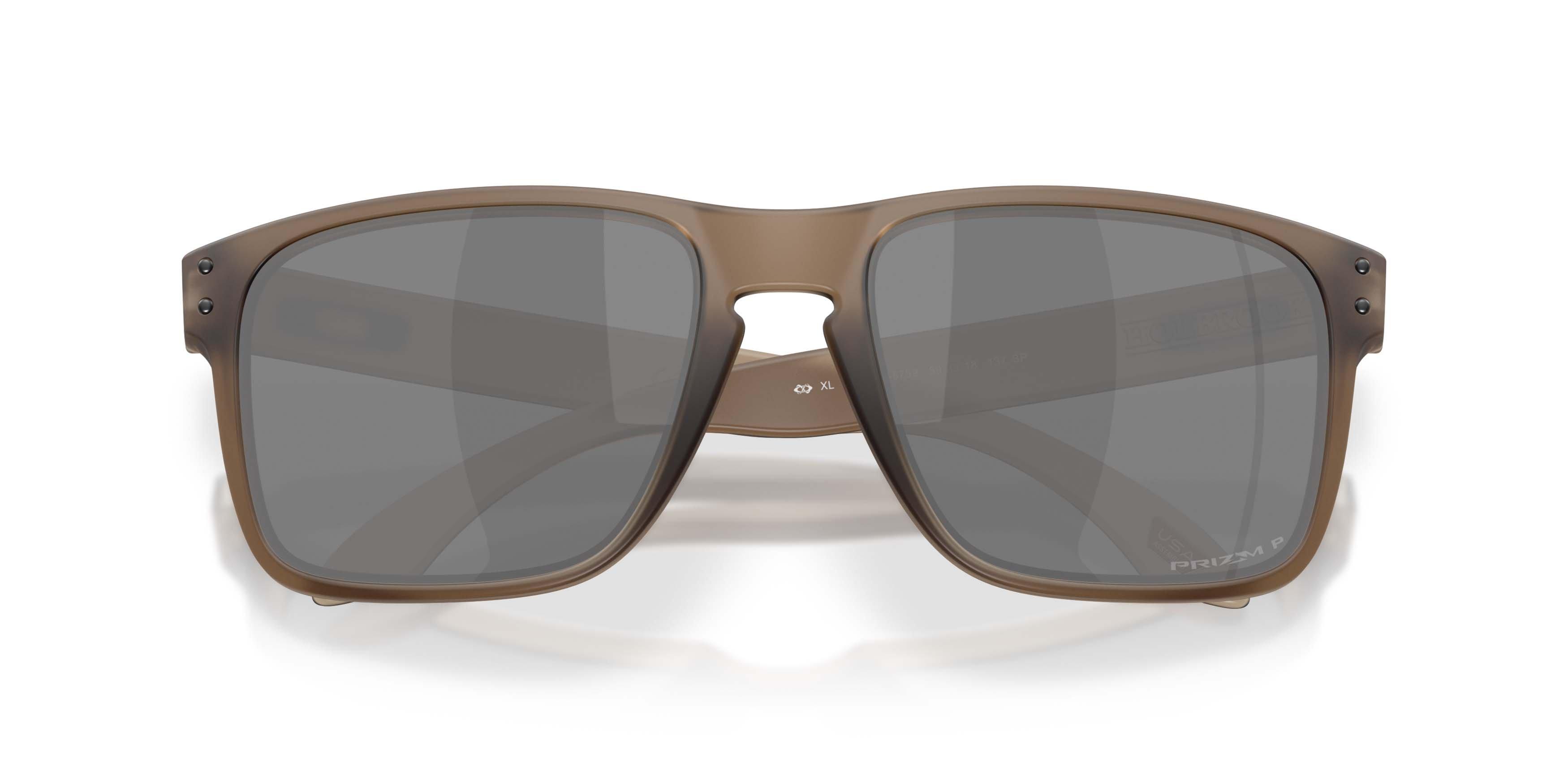 Oakley Holbrook XL Prizm Black Polarized Sunglasses - Transparent Mahogany - BROWN/BLACK