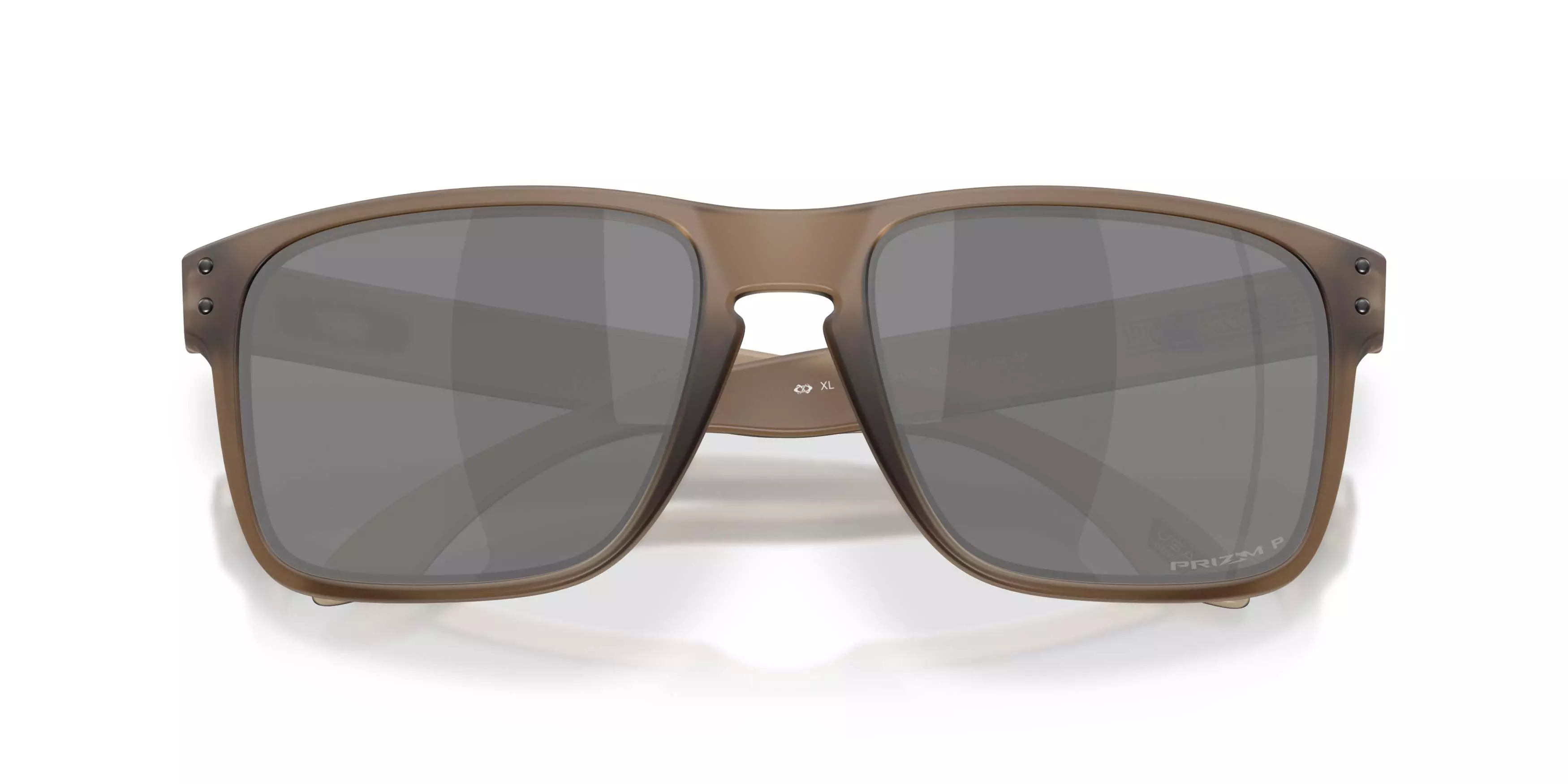 Oakley Holbrook XL Prizm Black Polarized Sunglasses - Transparent Mahogany - BROWN/BLACK