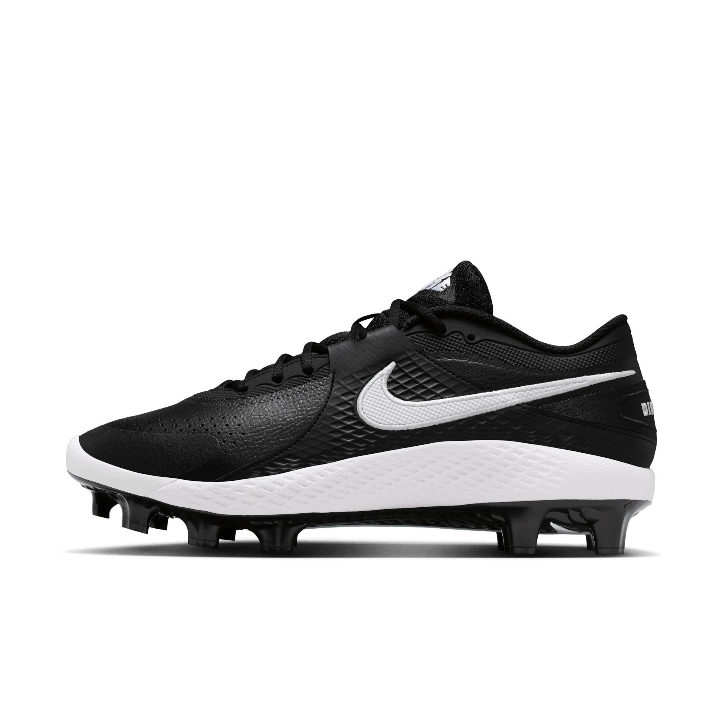 Nike Diamond Gamer MCS "Black/White" Men's Baseball Cleat - BLACK/WHITE Thumbnail View 2