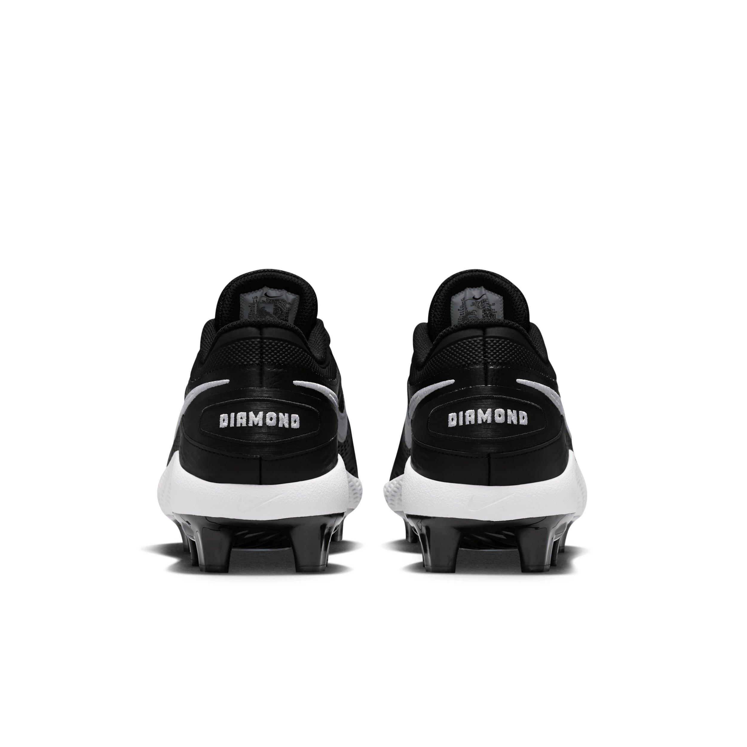 Nike Diamond Gamer MCS "Black/White" Men's Baseball Cleat - BLACK/WHITE Thumbnail View 5