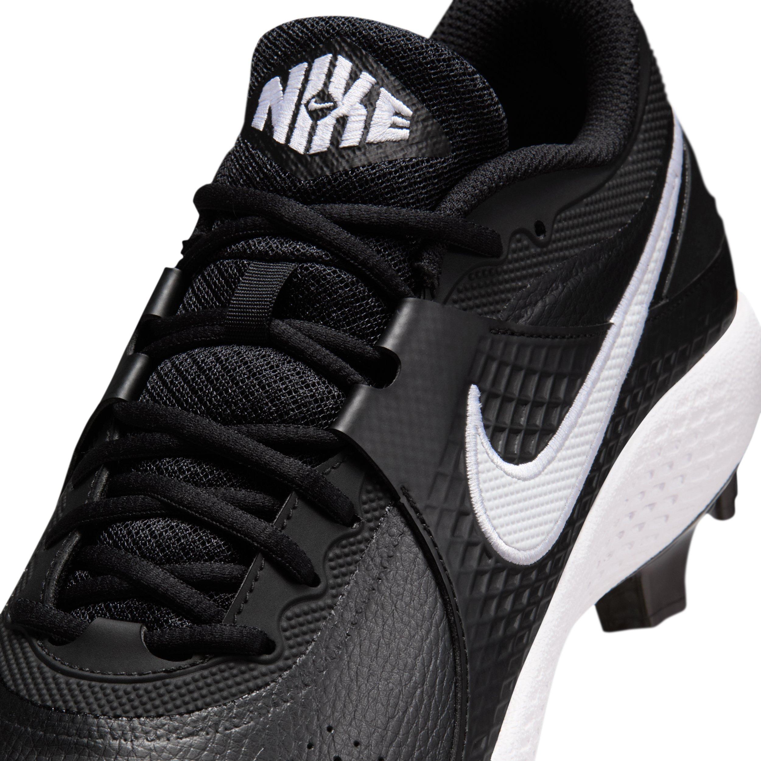 Nike Diamond Gamer MCS "Black/White" Men's Baseball Cleat - BLACK/WHITE Thumbnail View 8