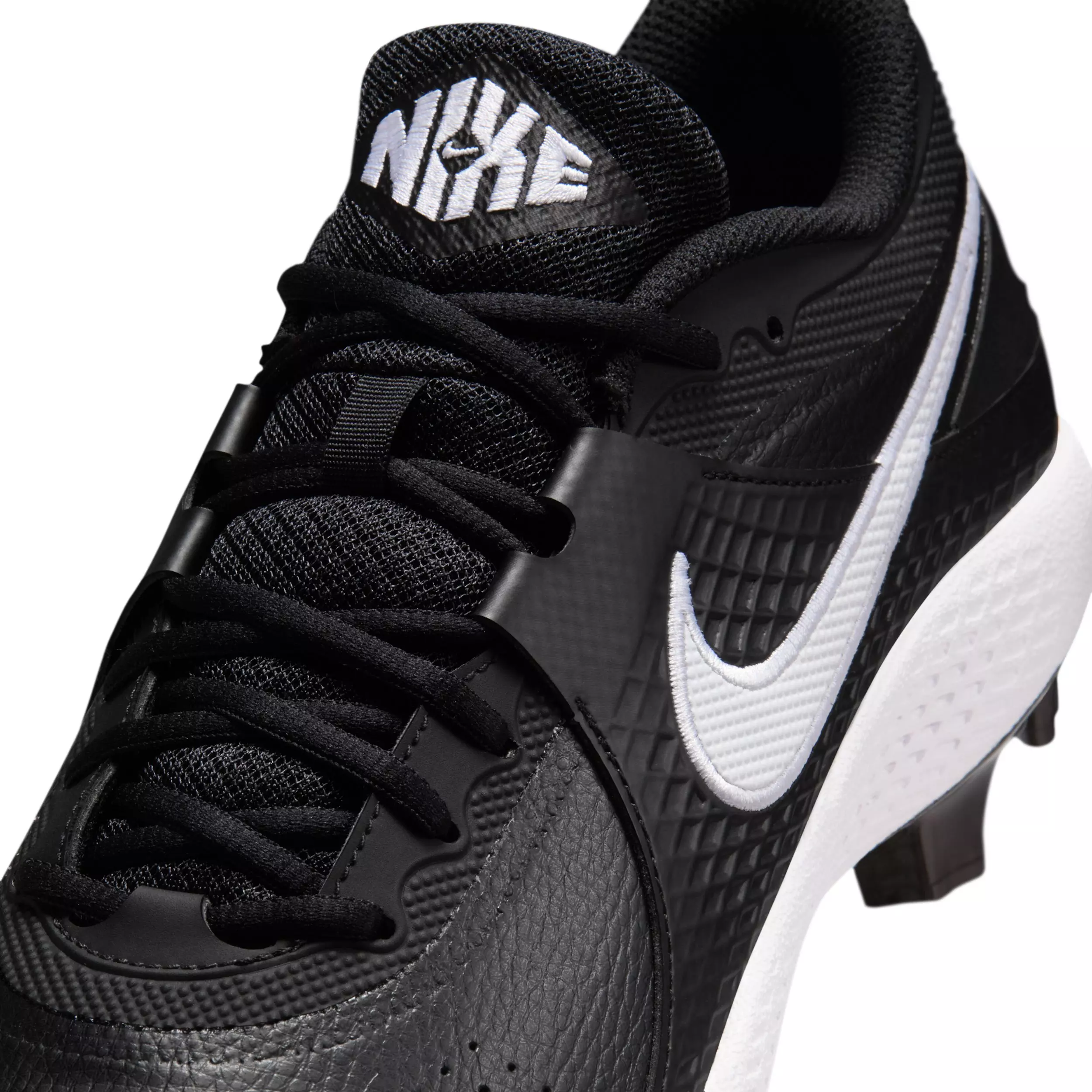Nike Diamond Gamer MCS "Black/White" Men's Baseball Cleat - BLACK/WHITE