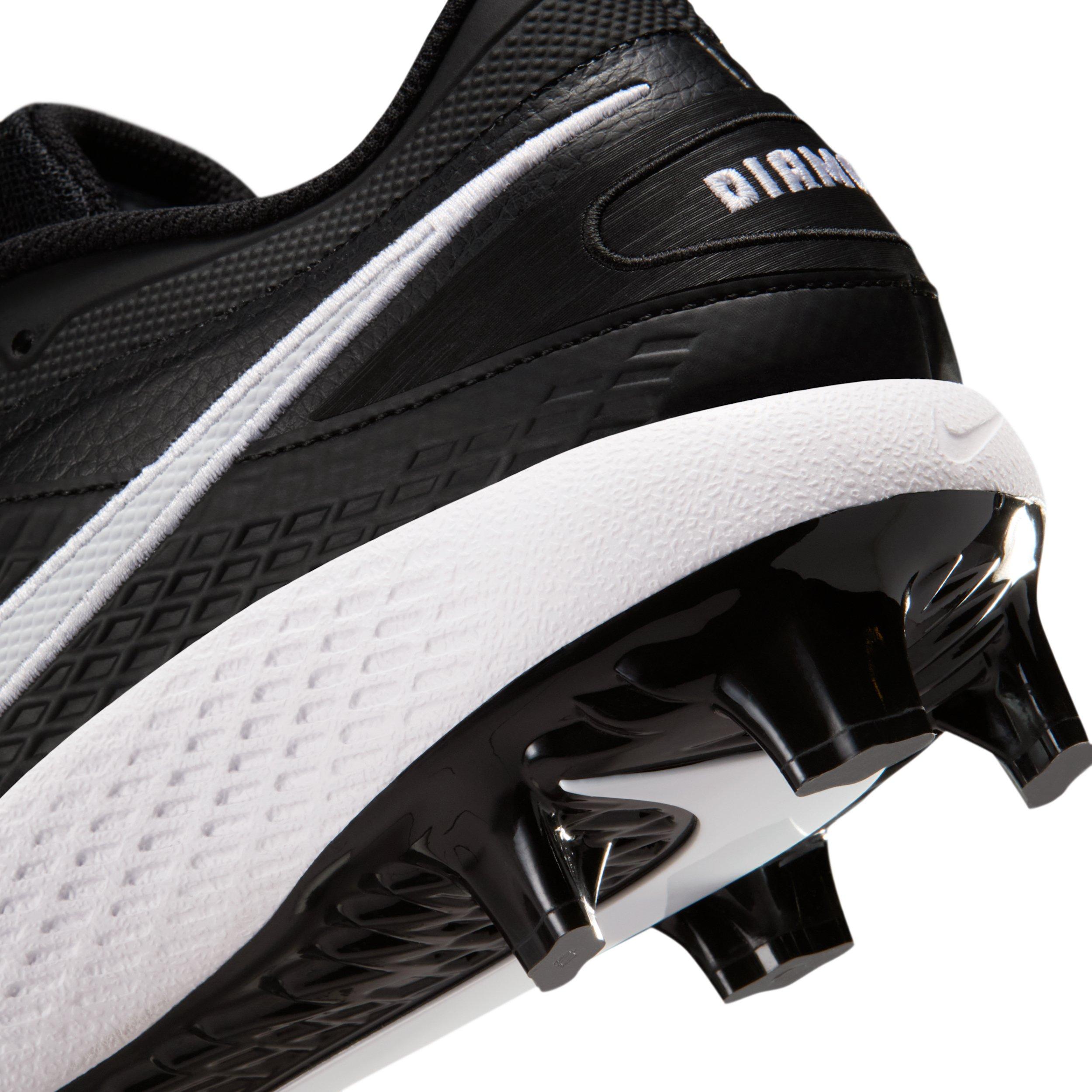 Nike Diamond Gamer MCS "Black/White" Men's Baseball Cleat - BLACK/WHITE Thumbnail View 9